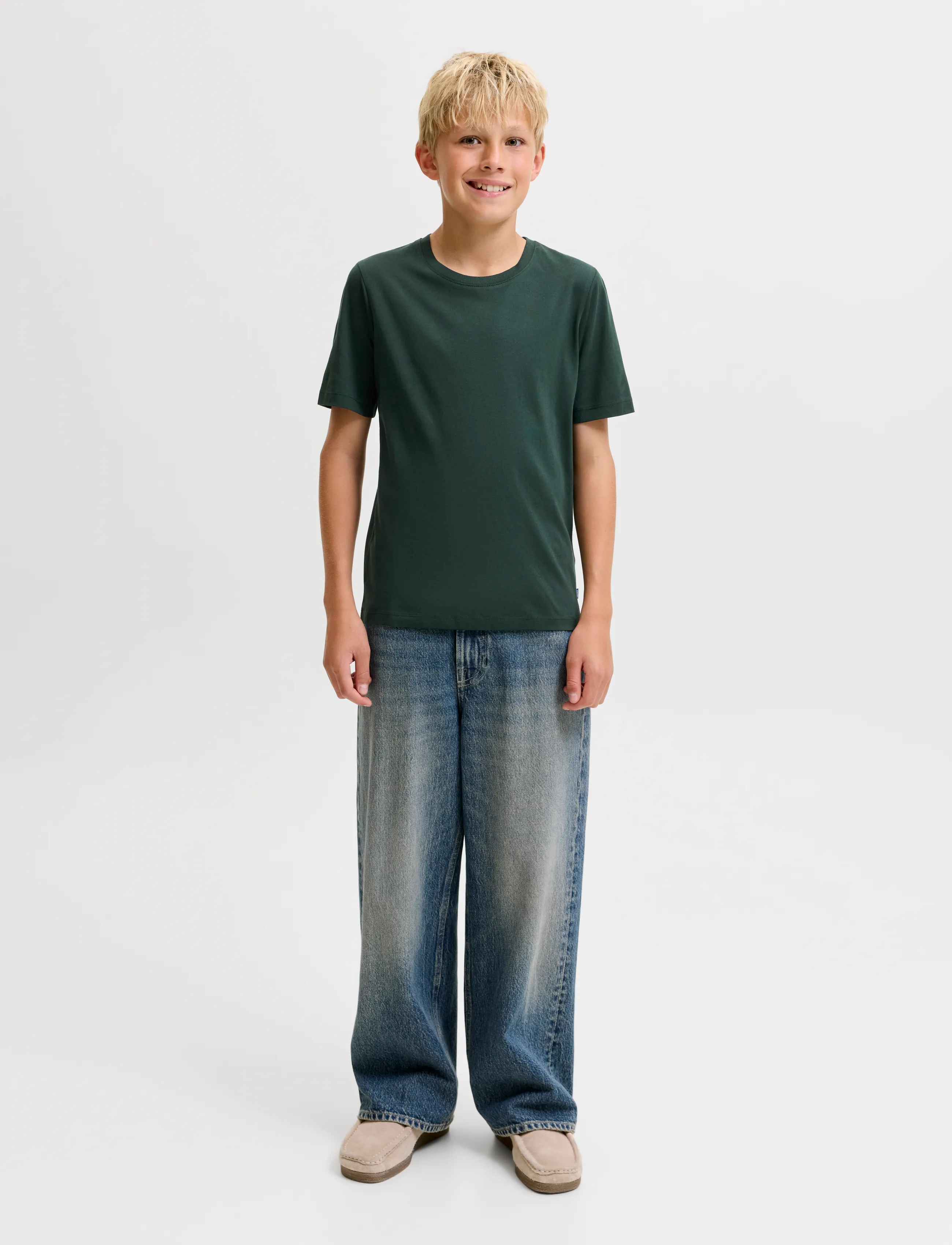 Jack & Jones - JJEORGANIC BASIC TEE SS O-NECK NOOS JNR - lühikeste varrukatega t-särgid - scarab - 3