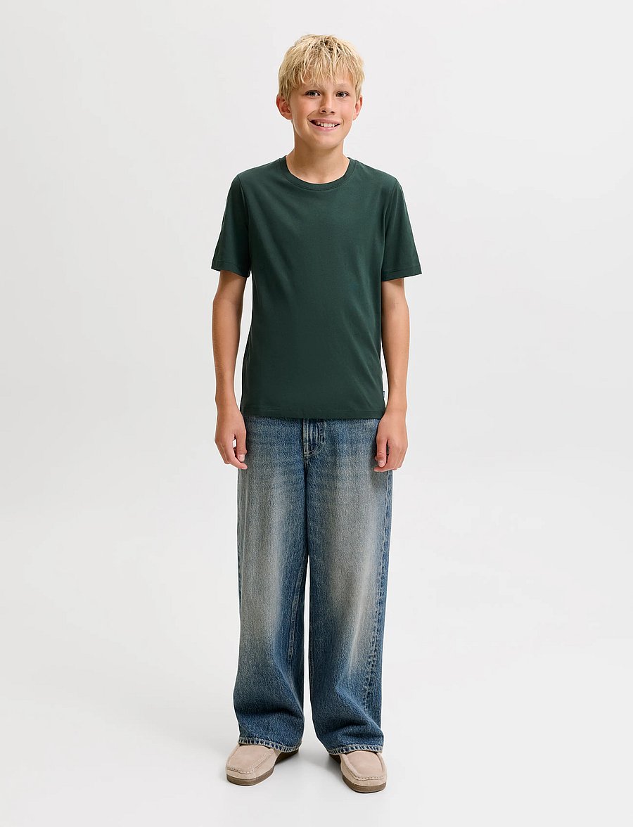 Jack & Jones - JJEORGANIC BASIC TEE SS O-NECK NOOS JNR - kortærmede t-shirts - scarab - 4
