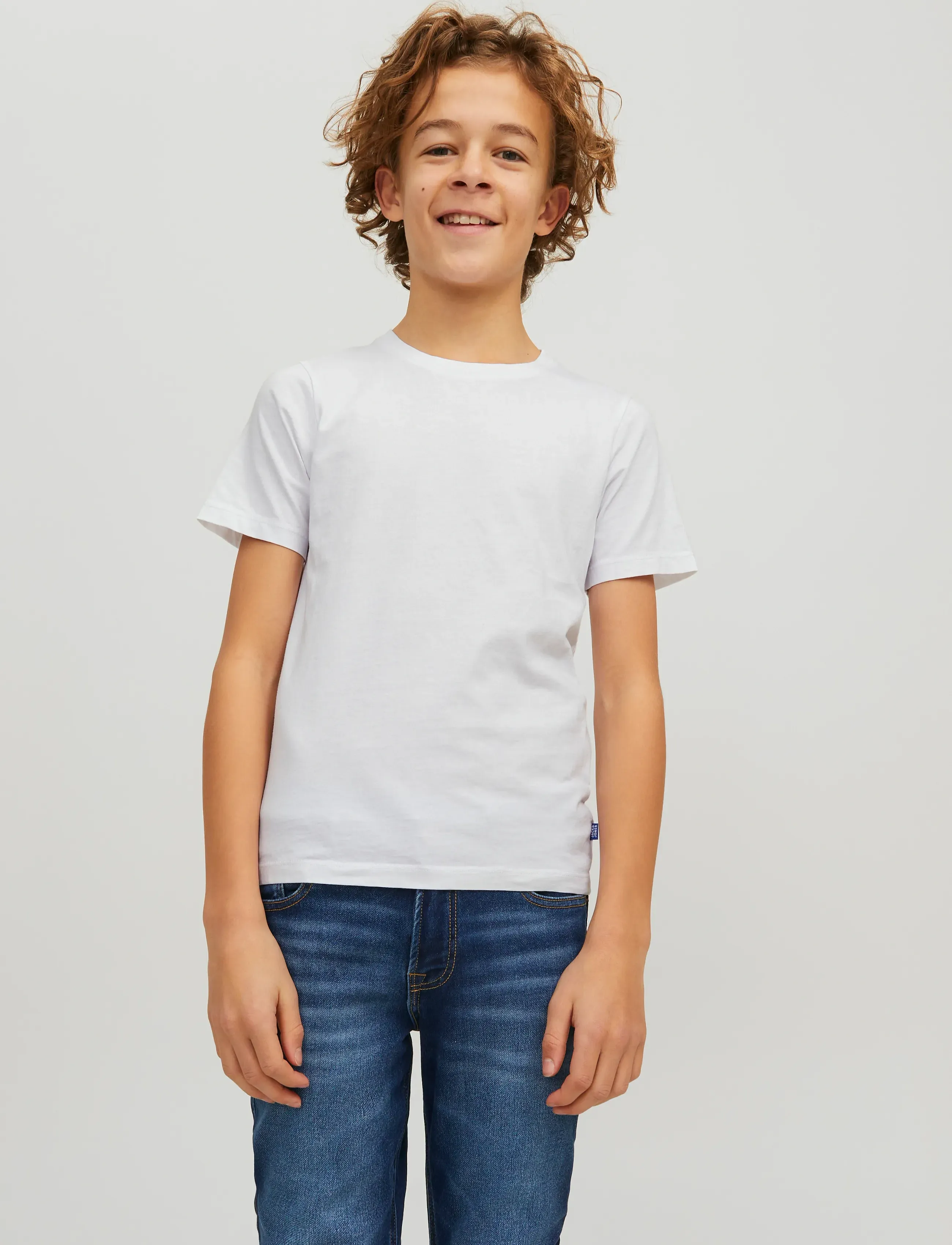 Jack & Jones JJEORGANIC BASIC TEE SS O-NECK NOOS JNR - Oberteile - WHITE / white