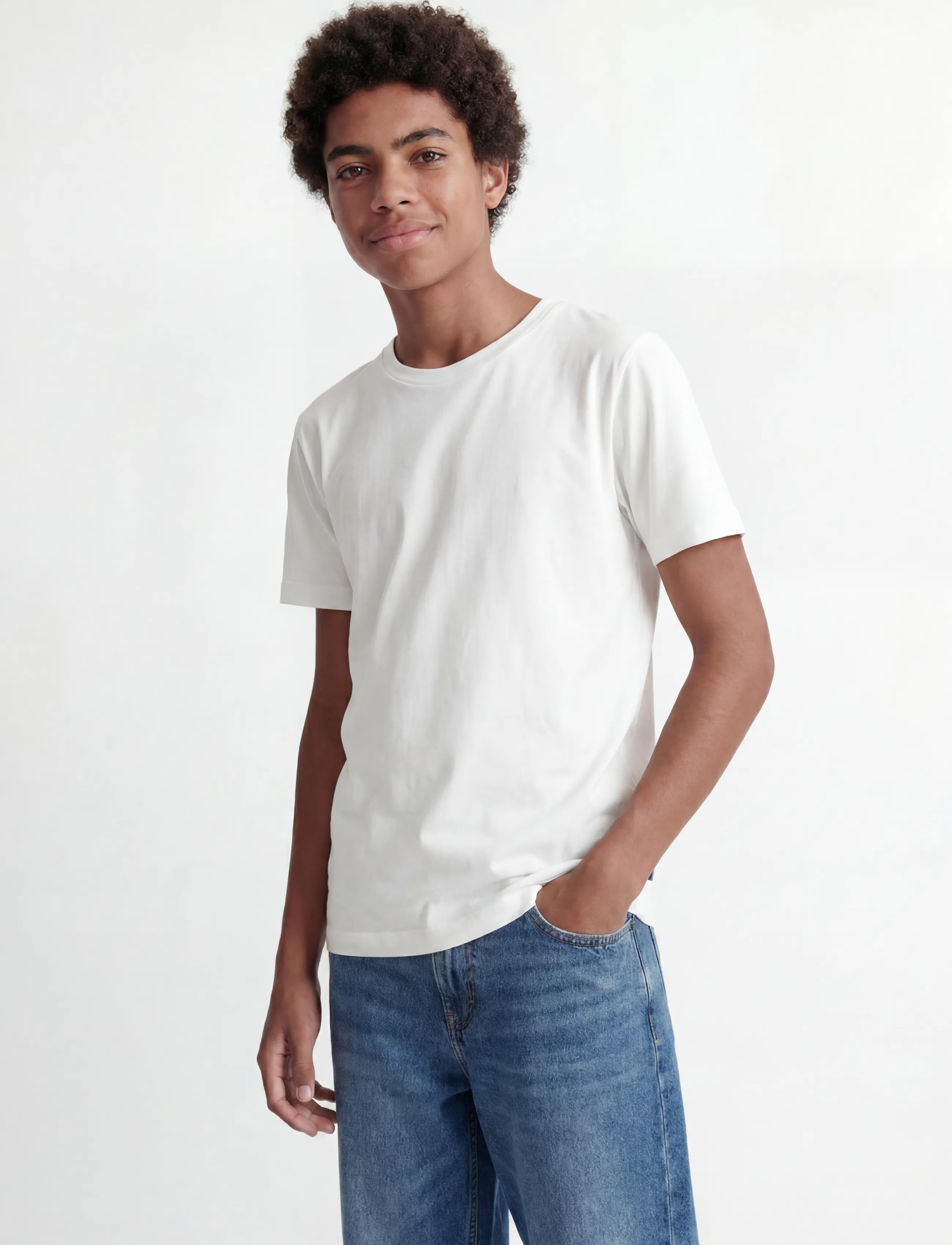 Jack & Jones - JJEORGANIC BASIC TEE SS O-NECK NOOS JNR - kurzärmelige - white - 0
