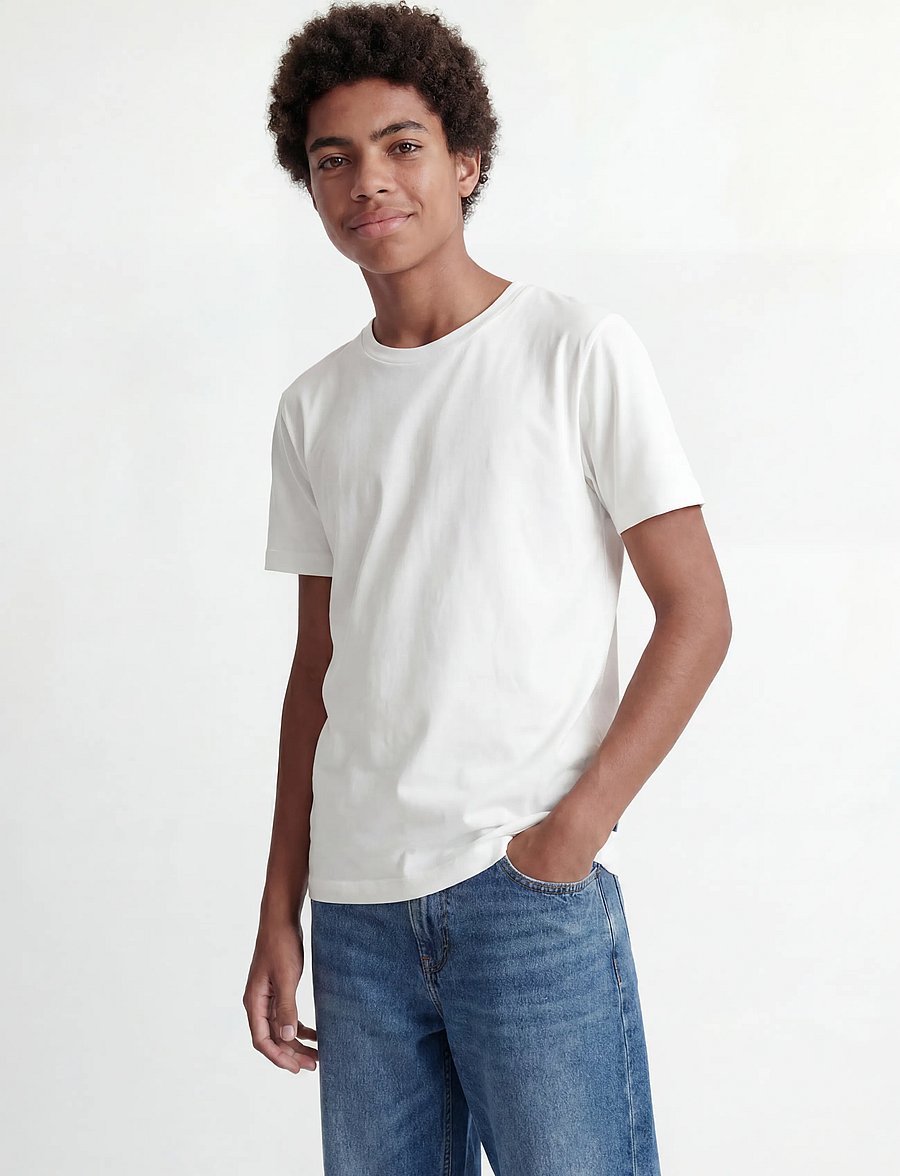 Jack & Jones - JJEORGANIC BASIC TEE SS O-NECK NOOS JNR - kurzärmelige - white - 0