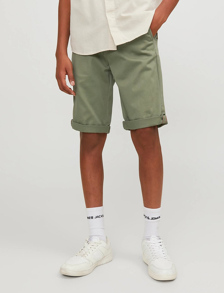 Jack & Jones - JPSTBOWIE JJSHORTS SOLID SN JNR - lühikesed chino-püksid - deep lichen green - 0