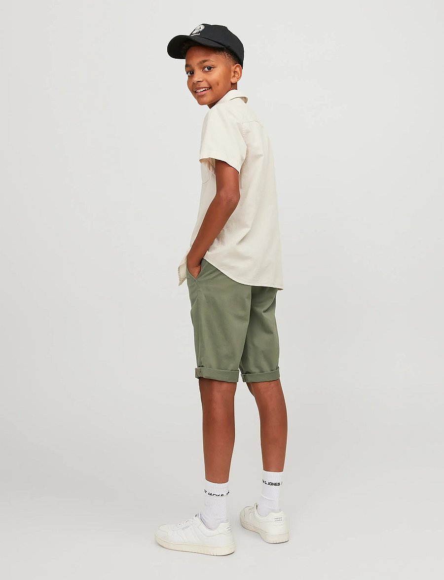 Jack & Jones - JPSTBOWIE JJSHORTS SOLID SN JNR - lühikesed chino-püksid - deep lichen green - 3