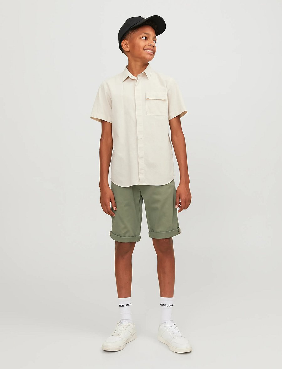 Jack & Jones - JPSTBOWIE JJSHORTS SOLID SN JNR - lühikesed chino-püksid - deep lichen green - 4