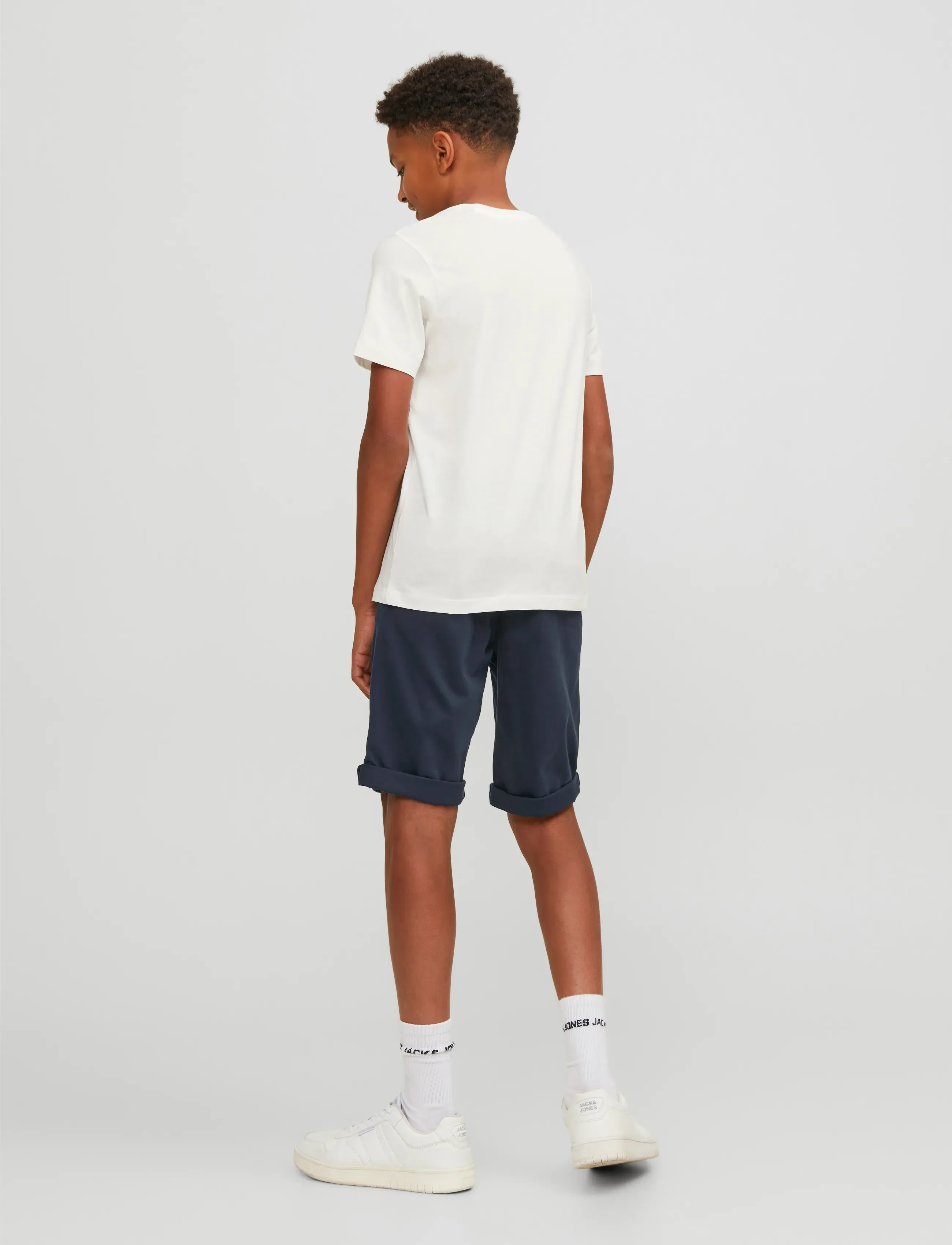 Jack & Jones - JPSTBOWIE JJSHORTS SOLID SN JNR - chino shorts - navy blazer - 3