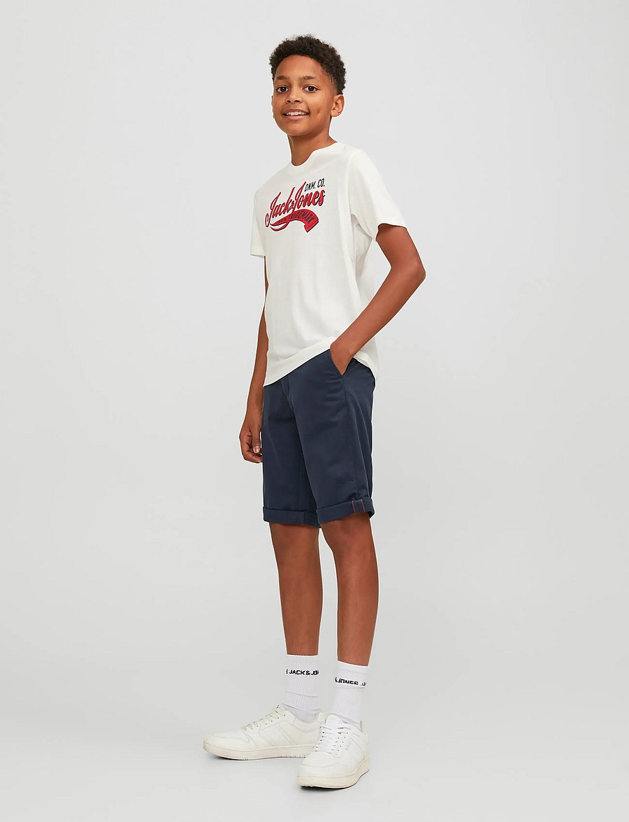 Jack & Jones - JPSTBOWIE JJSHORTS SOLID SN JNR - lühikesed chino-püksid - navy blazer - 4