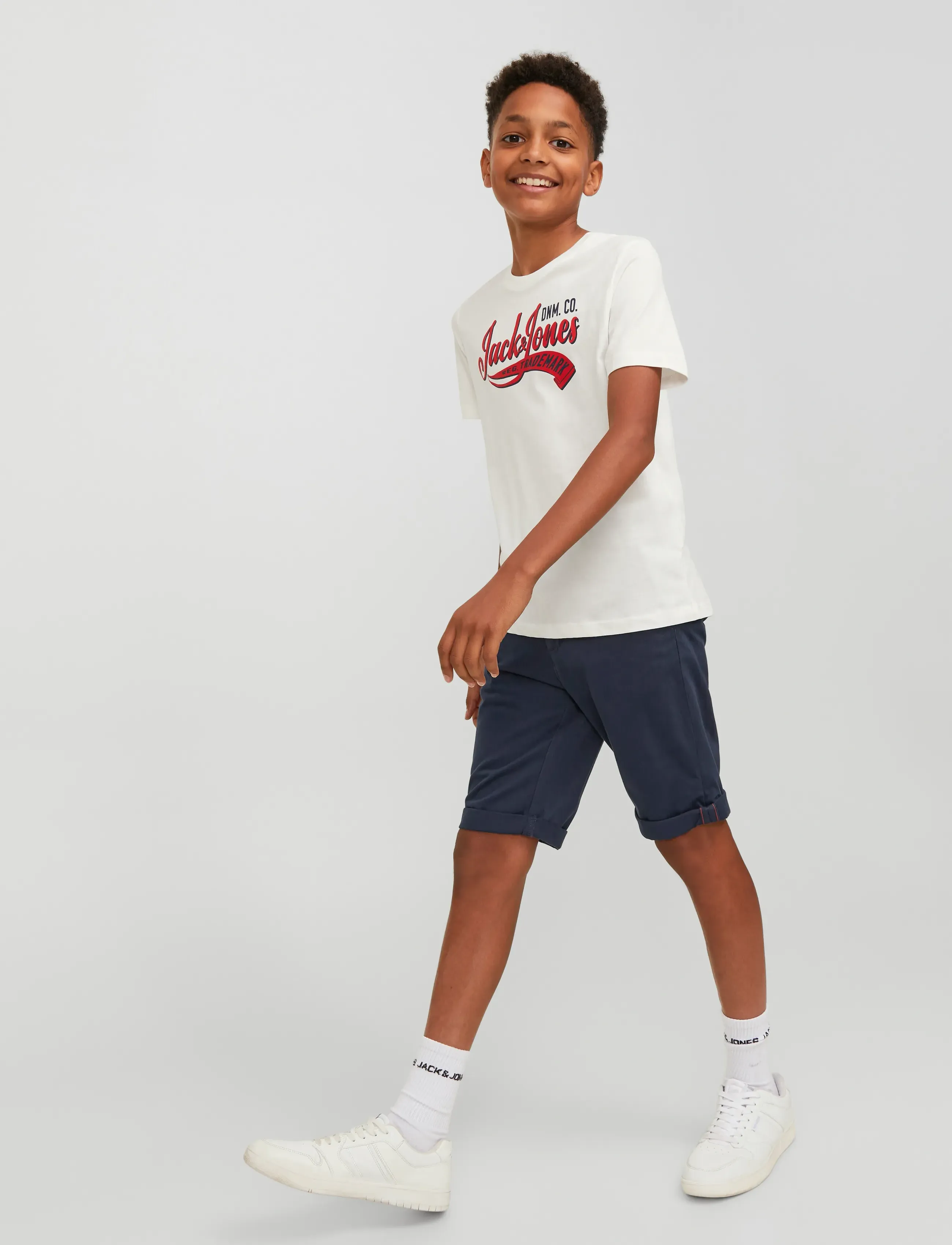 Jack & Jones - JPSTBOWIE JJSHORTS SOLID SN JNR - chino shorts - navy blazer - 5