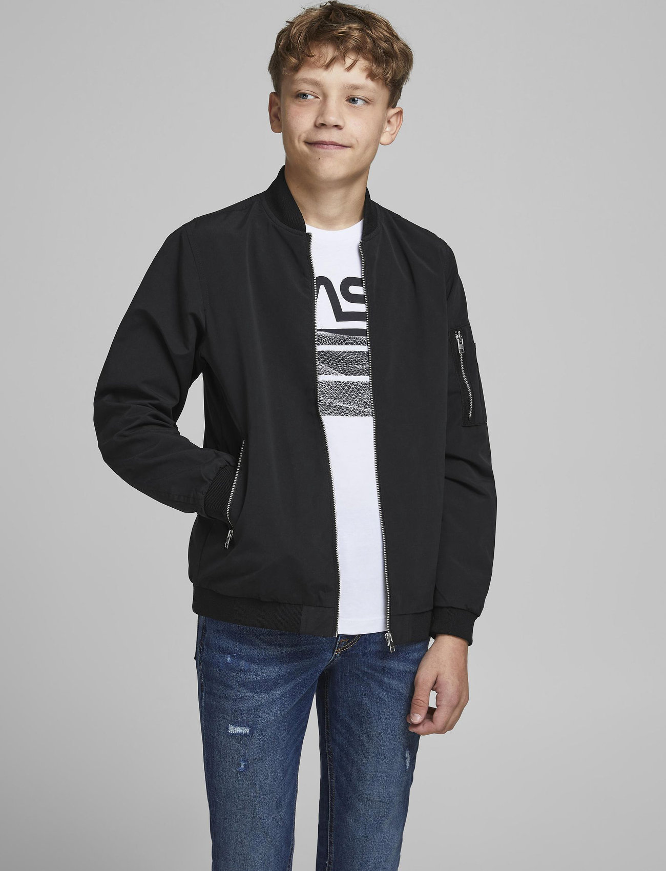Jack & Jones - JJERUSH BOMBER NOOS JNR - lendurijakid - black - 0