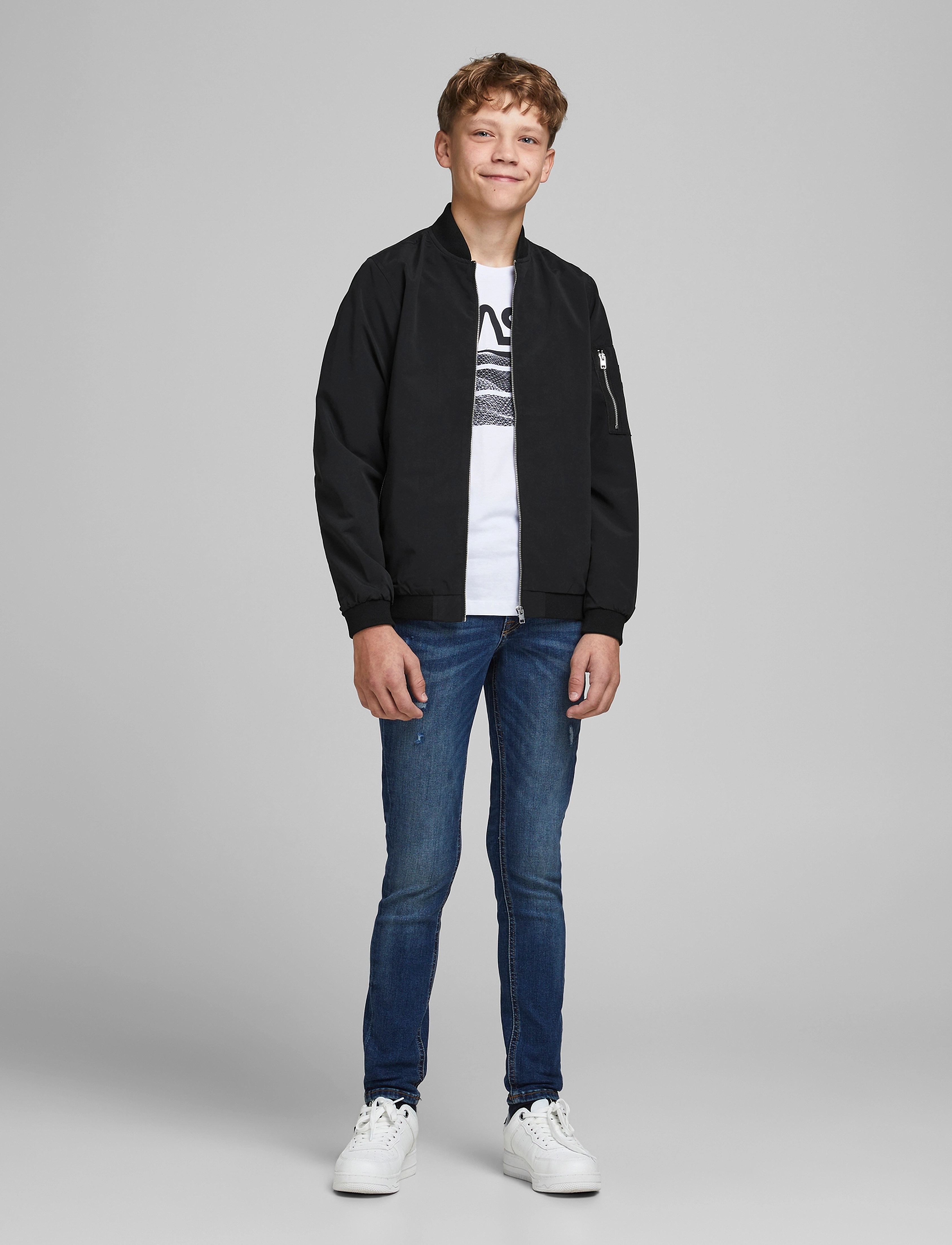 Jack & Jones - JJERUSH BOMBER NOOS JNR - bomberjackor - black - 4