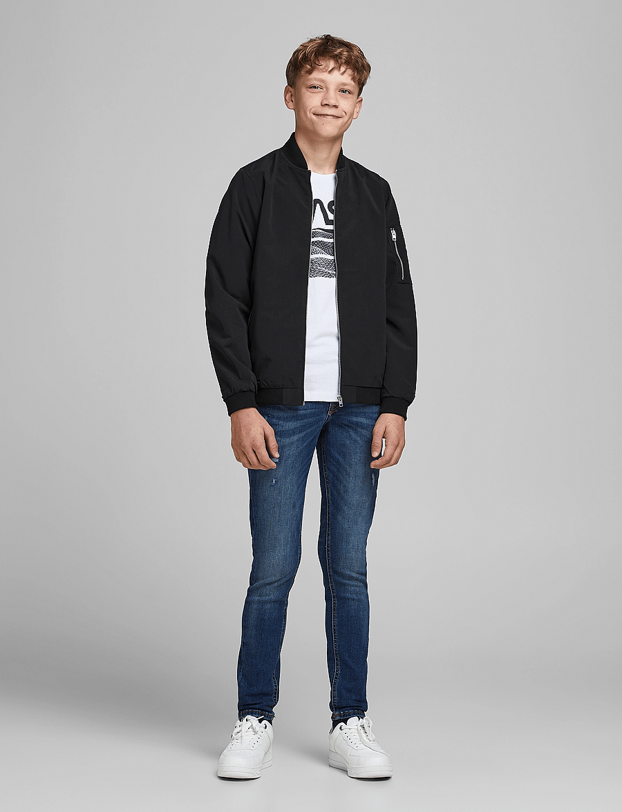Jack & Jones - JJERUSH BOMBER NOOS JNR - „bomber“ stiliaus striukės - black - 4