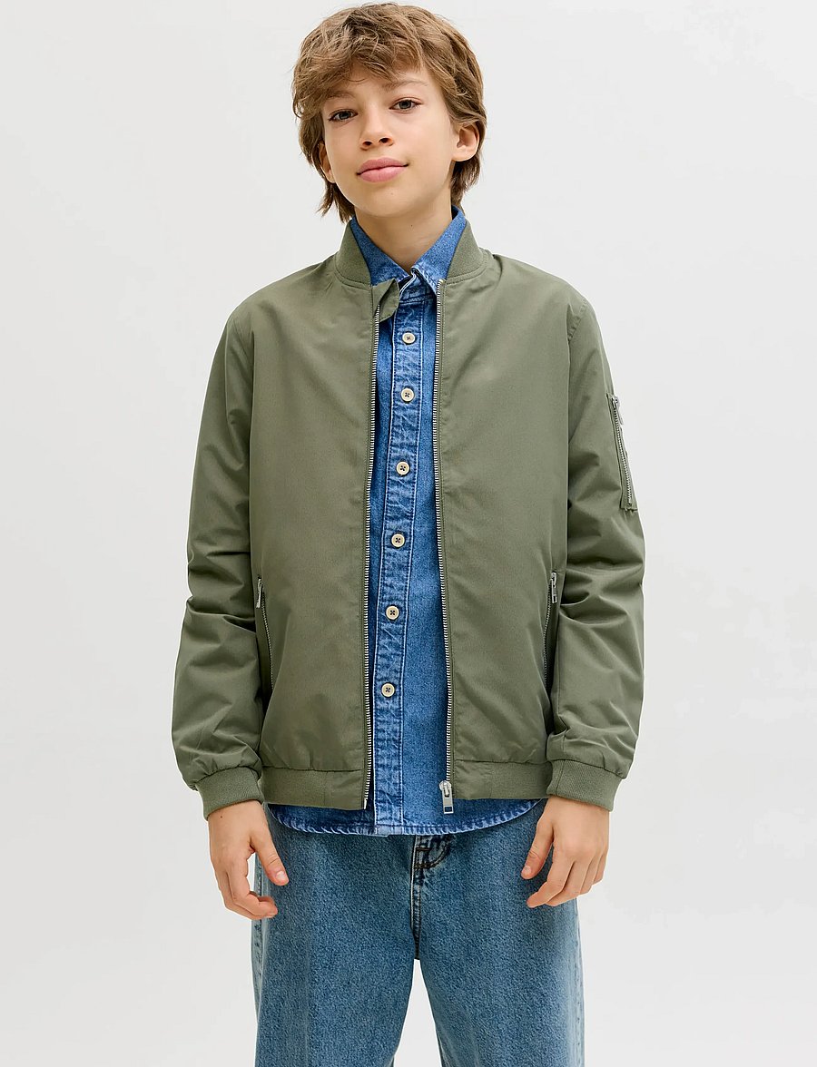 Jack & Jones - JJERUSH BOMBER NOOS JNR - bomberjacken - dusty olive - 0