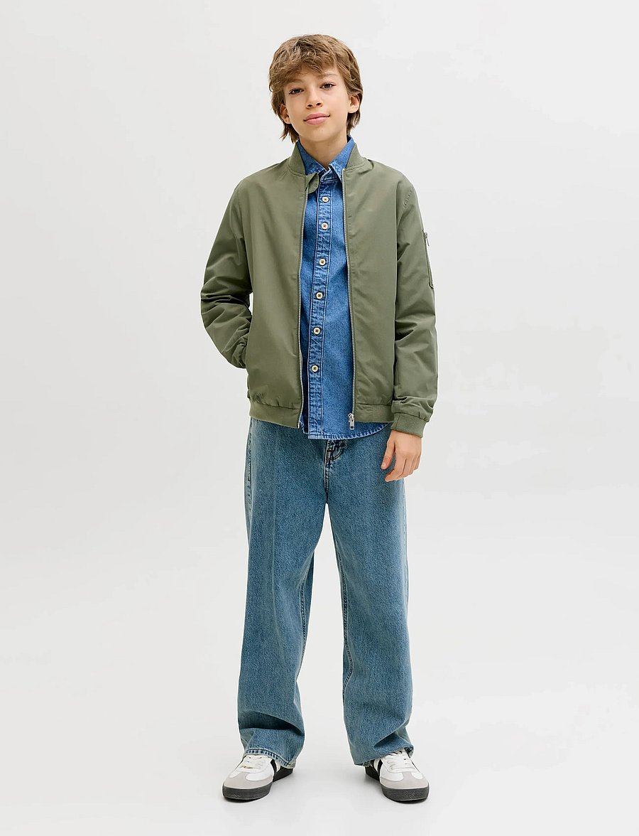 Jack & Jones - JJERUSH BOMBER NOOS JNR - bomberjacken - dusty olive - 4