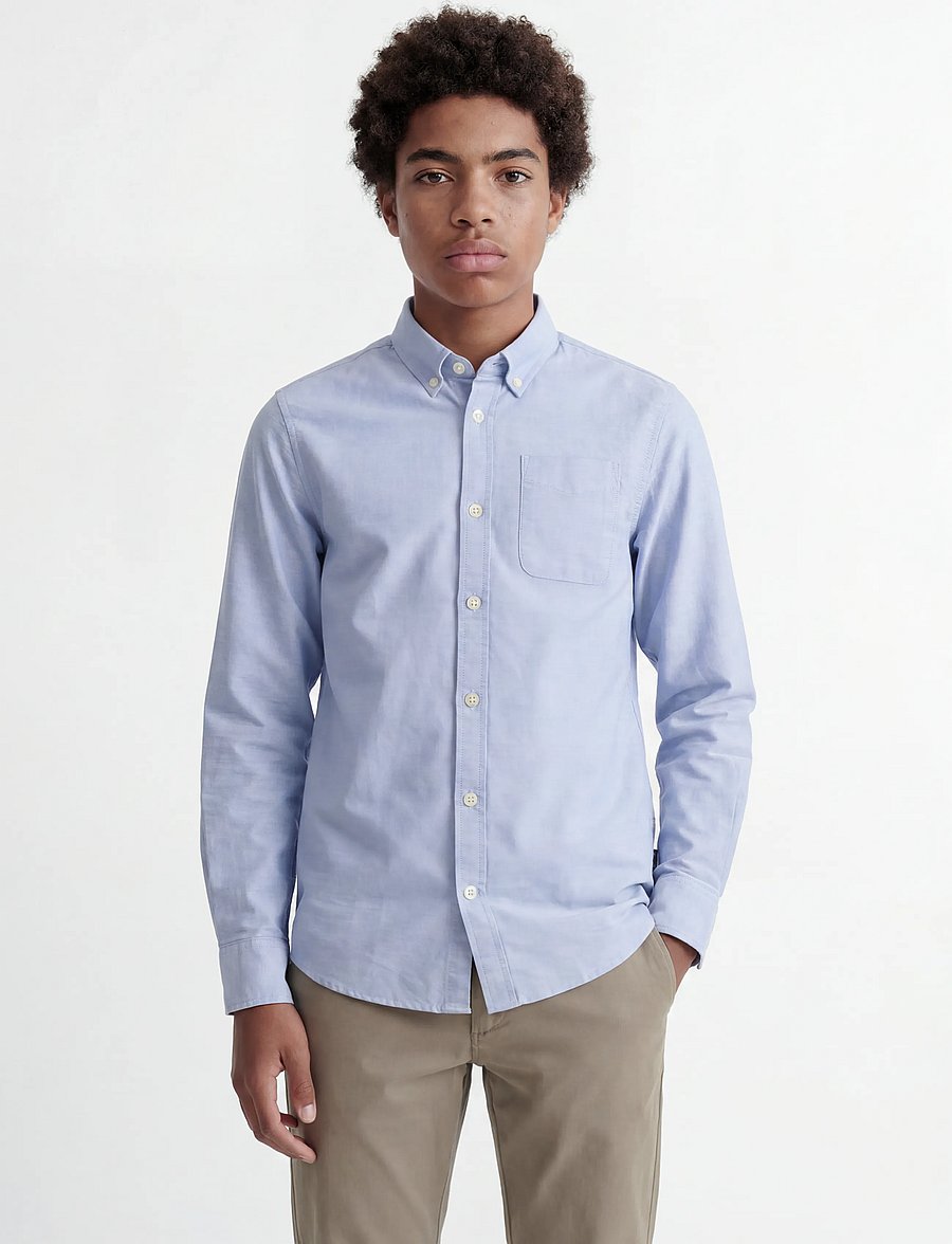 Jack & Jones - JJEOXFORD SHIRT L/S JNR - langärmlige hemden - cashmere blue - 0
