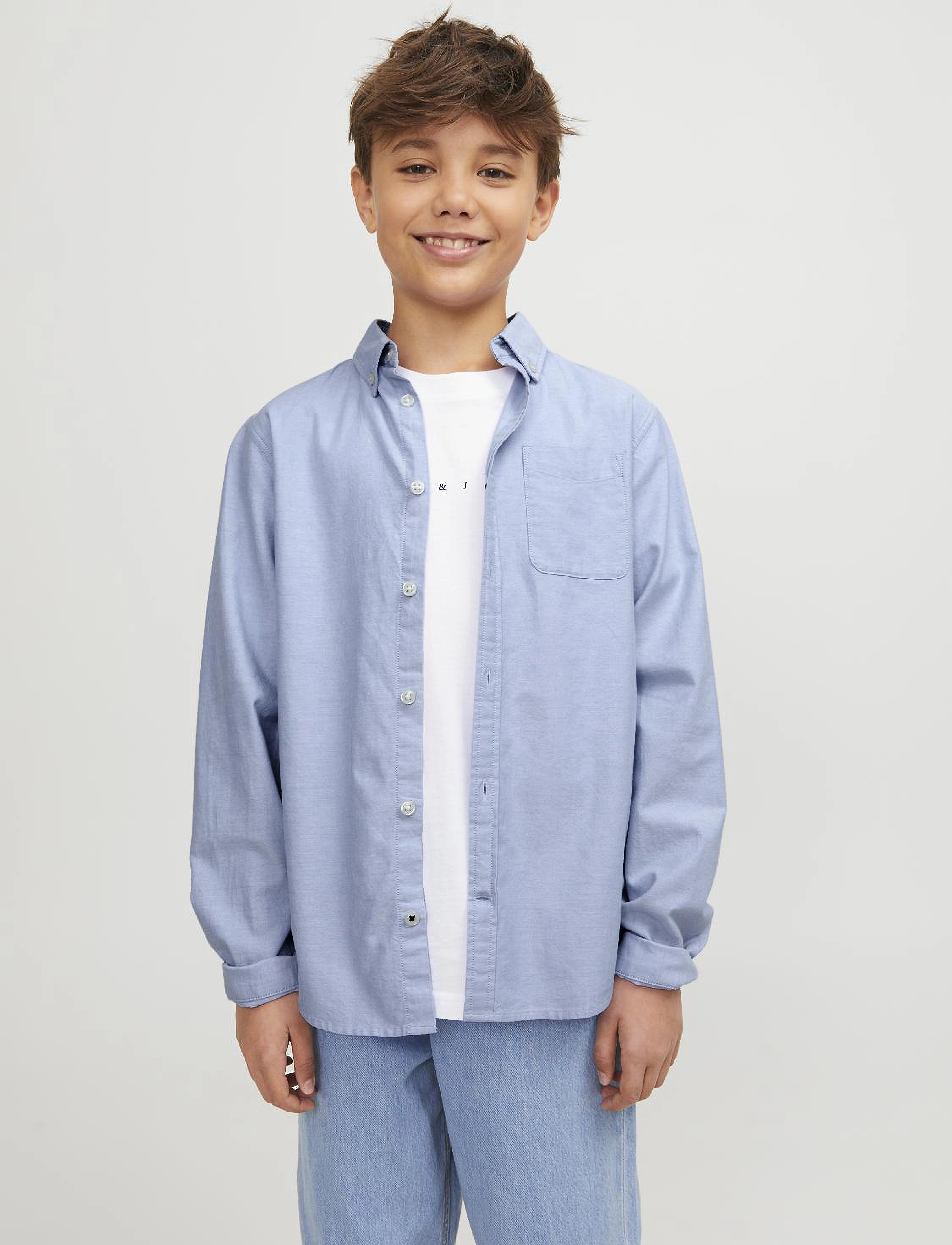 Jack & Jones JJEOXFORD SHIRT L/S NOOS JNR - Skjorter - CASHMERE BLUE / blue