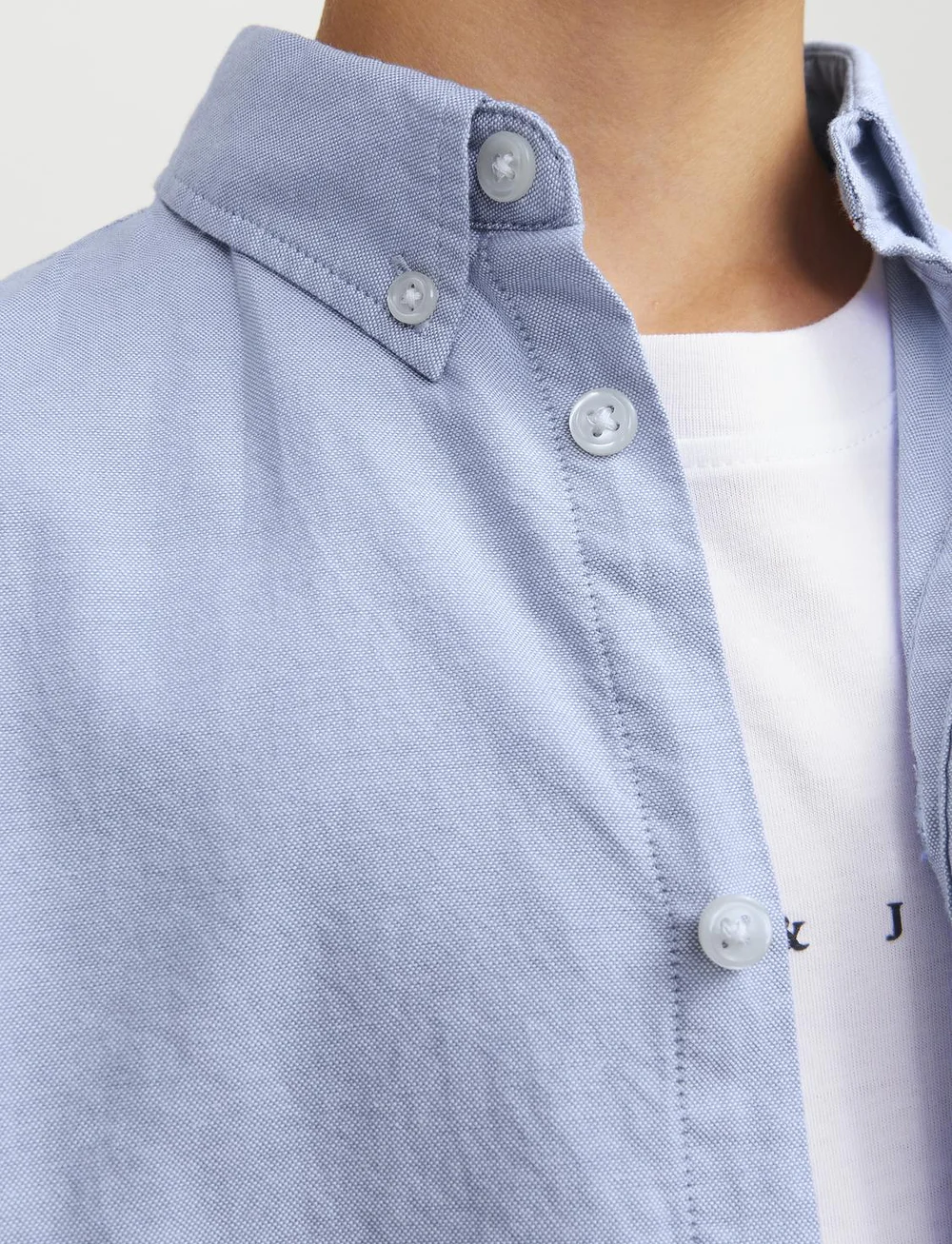 Jack & Jones - JJEOXFORD SHIRT L/S NOOS JNR - skjorter - cashmere blue - 3