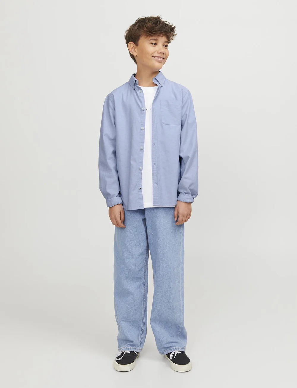 Jack & Jones - JJEOXFORD SHIRT L/S NOOS JNR - skjorter - cashmere blue - 4