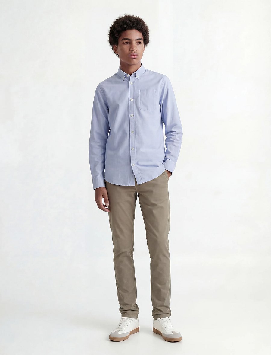 Jack & Jones - JJEOXFORD SHIRT L/S JNR - langärmlige hemden - cashmere blue - 4