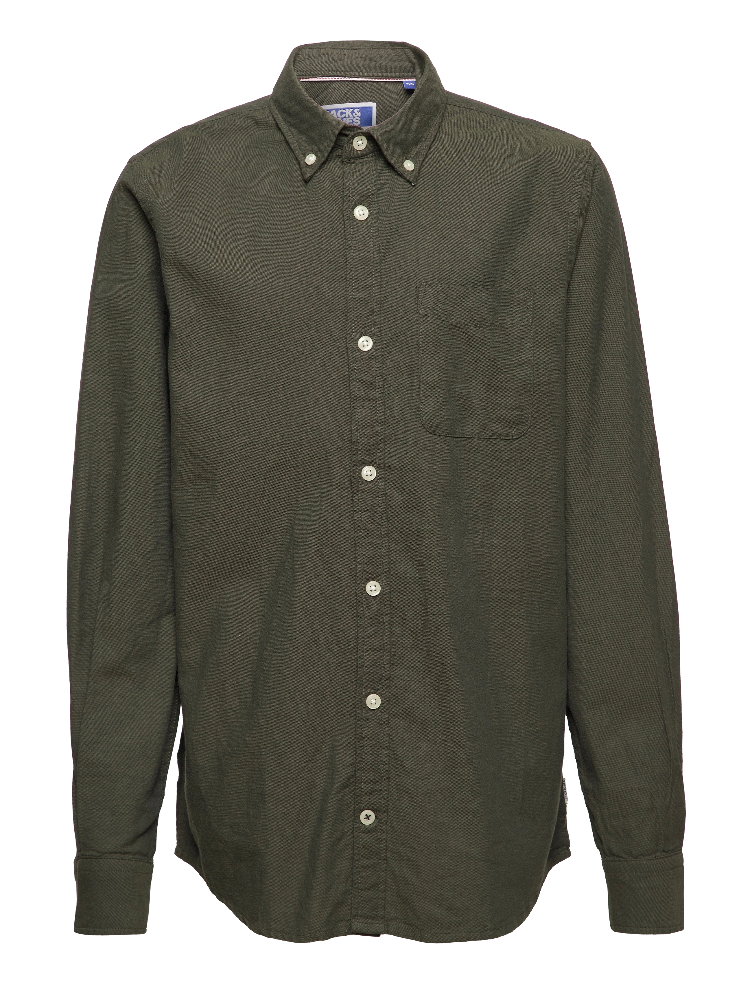 JJEOXFORD SHIRT L/S NOOS JNR - FOREST NIGHT