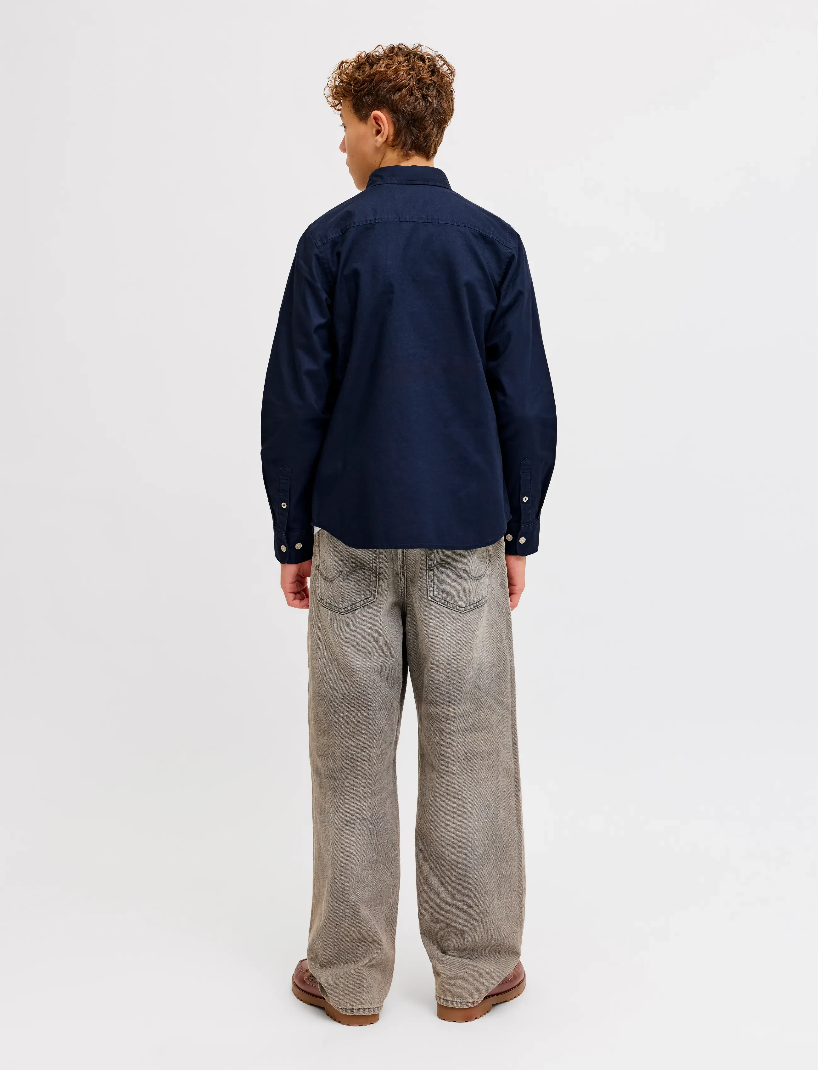 Jack & Jones - JJEOXFORD SHIRT L/S JNR - marškiniai ilgomis rankovėmis - navy blazer - 3