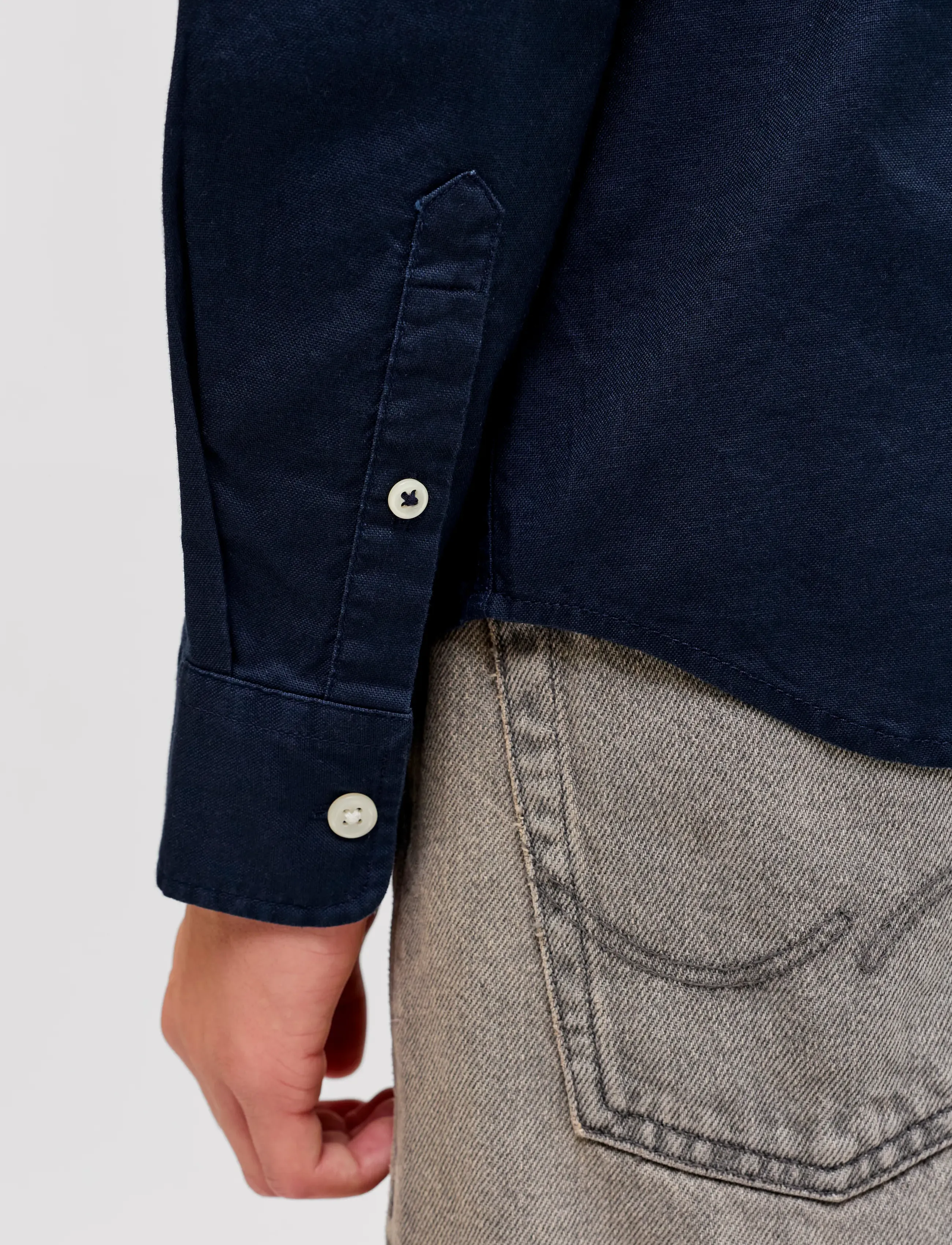 Jack & Jones - JJEOXFORD SHIRT L/S JNR - marškiniai ilgomis rankovėmis - navy blazer - 5