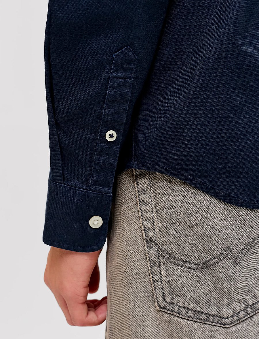 Jack & Jones - JJEOXFORD SHIRT L/S JNR - marškiniai ilgomis rankovėmis - navy blazer - 5