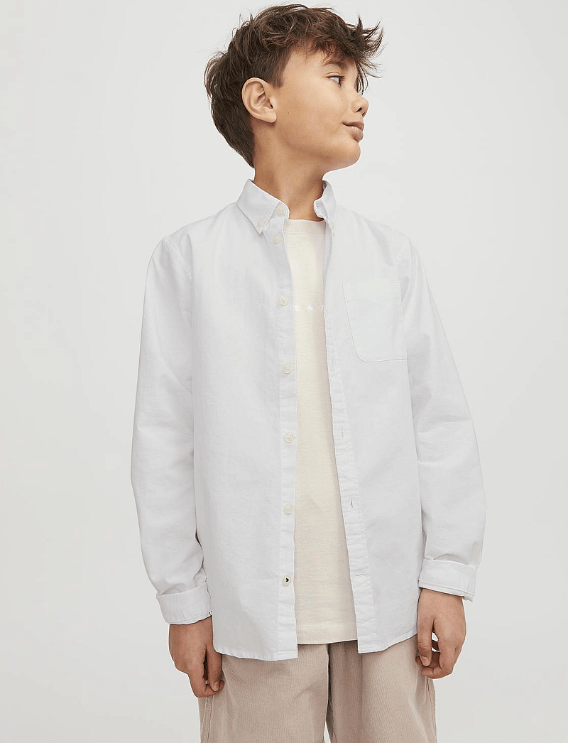 Jack & Jones - JJEOXFORD SHIRT L/S NOOS JNR - skjorter - white - 0