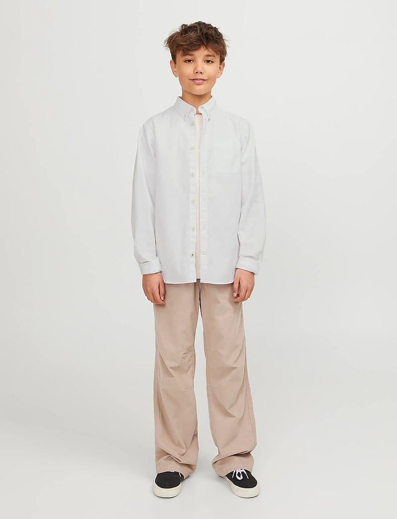 Jack & Jones - JJEOXFORD SHIRT L/S NOOS JNR - långärmade skjortor - white - 4