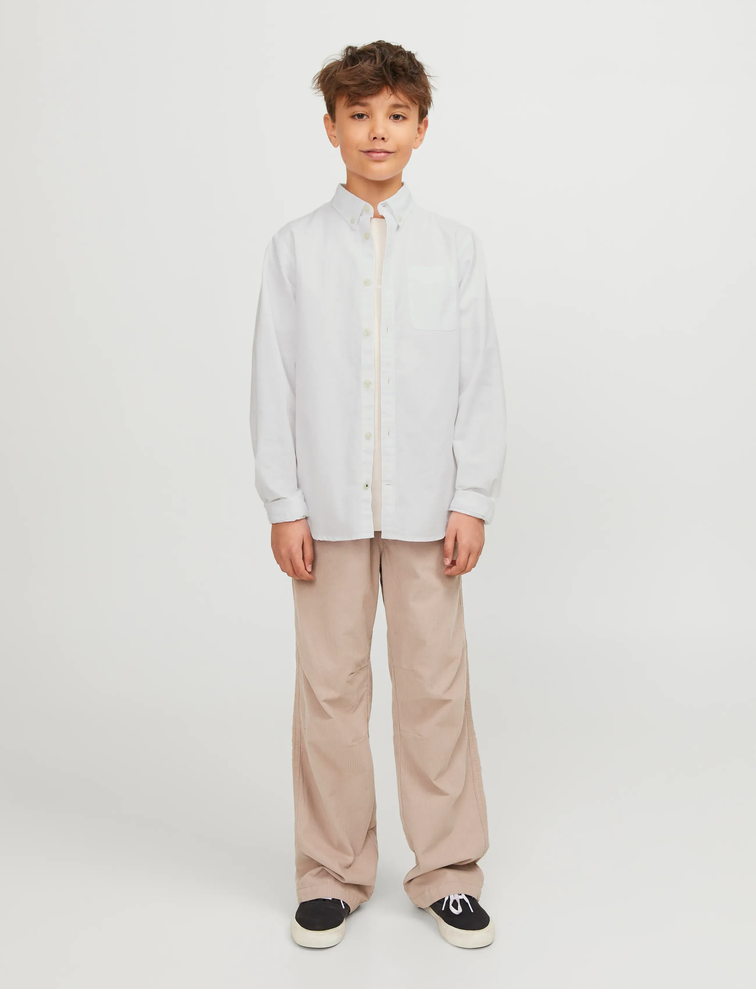 Jack & Jones - JJEOXFORD SHIRT L/S NOOS JNR - chemises à manches longues - white - 4