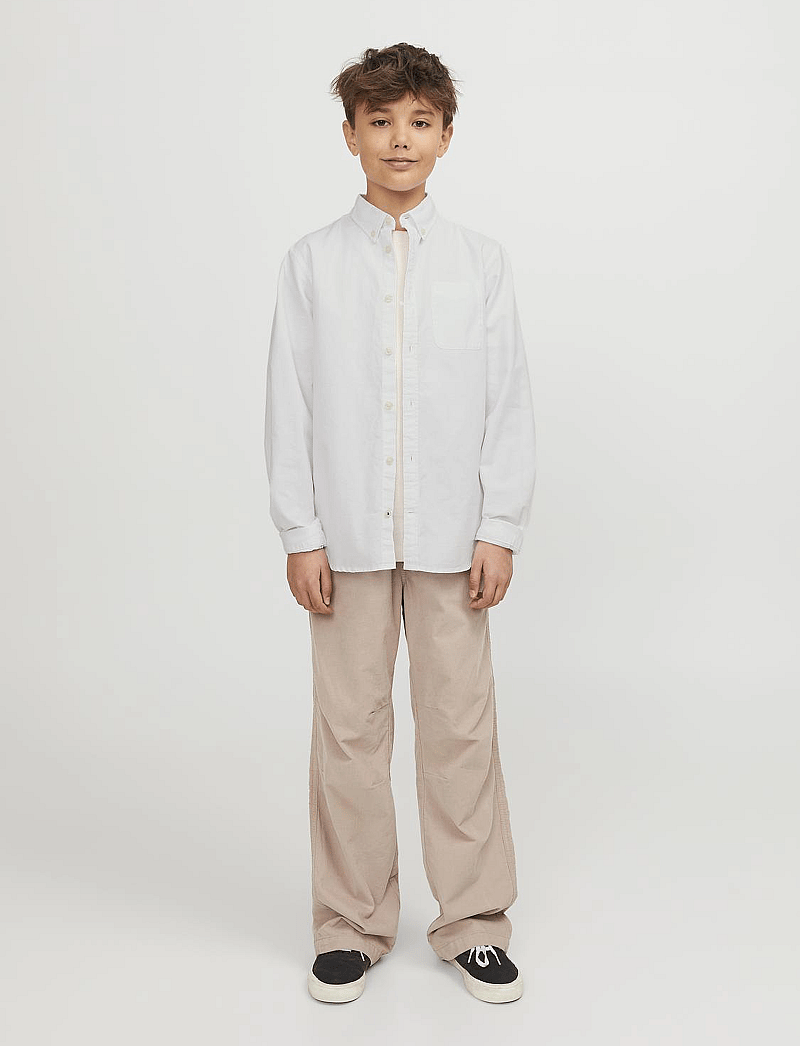 Jack & Jones - JJEOXFORD SHIRT L/S NOOS JNR - skjorter - white - 5