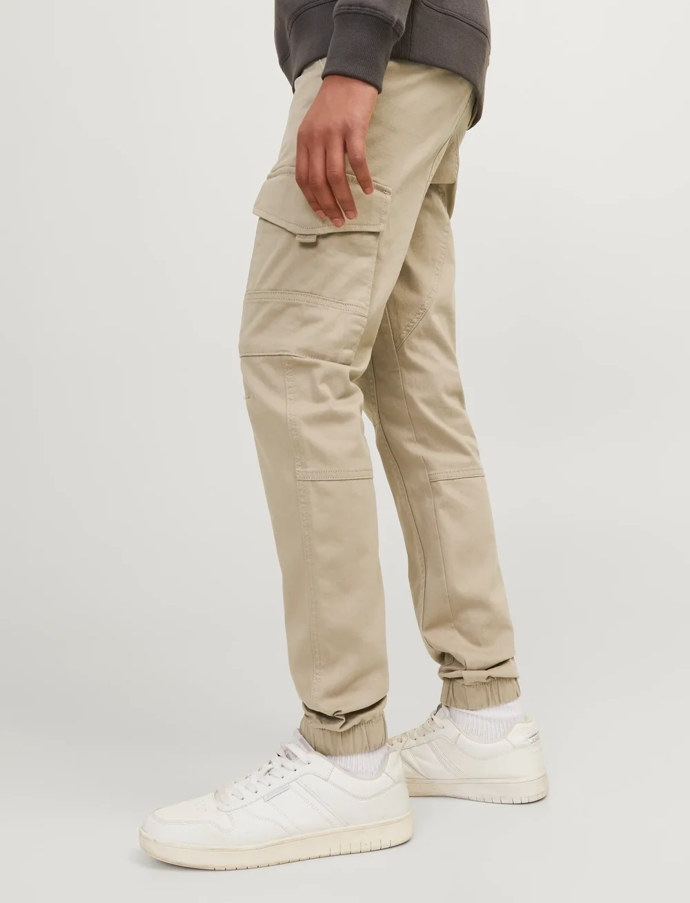 Jack & Jones - JPSTPAUL JJFLAKE 1075 CROCKERY NOOS JNR - kargopüksid - crockery - 4