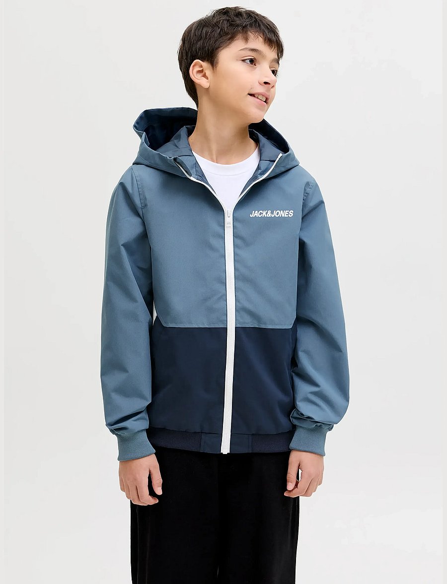 Jack & Jones - JJERUSH BLOCKING HOOD BOMBER JNR - windjacken - blue mirage - 0