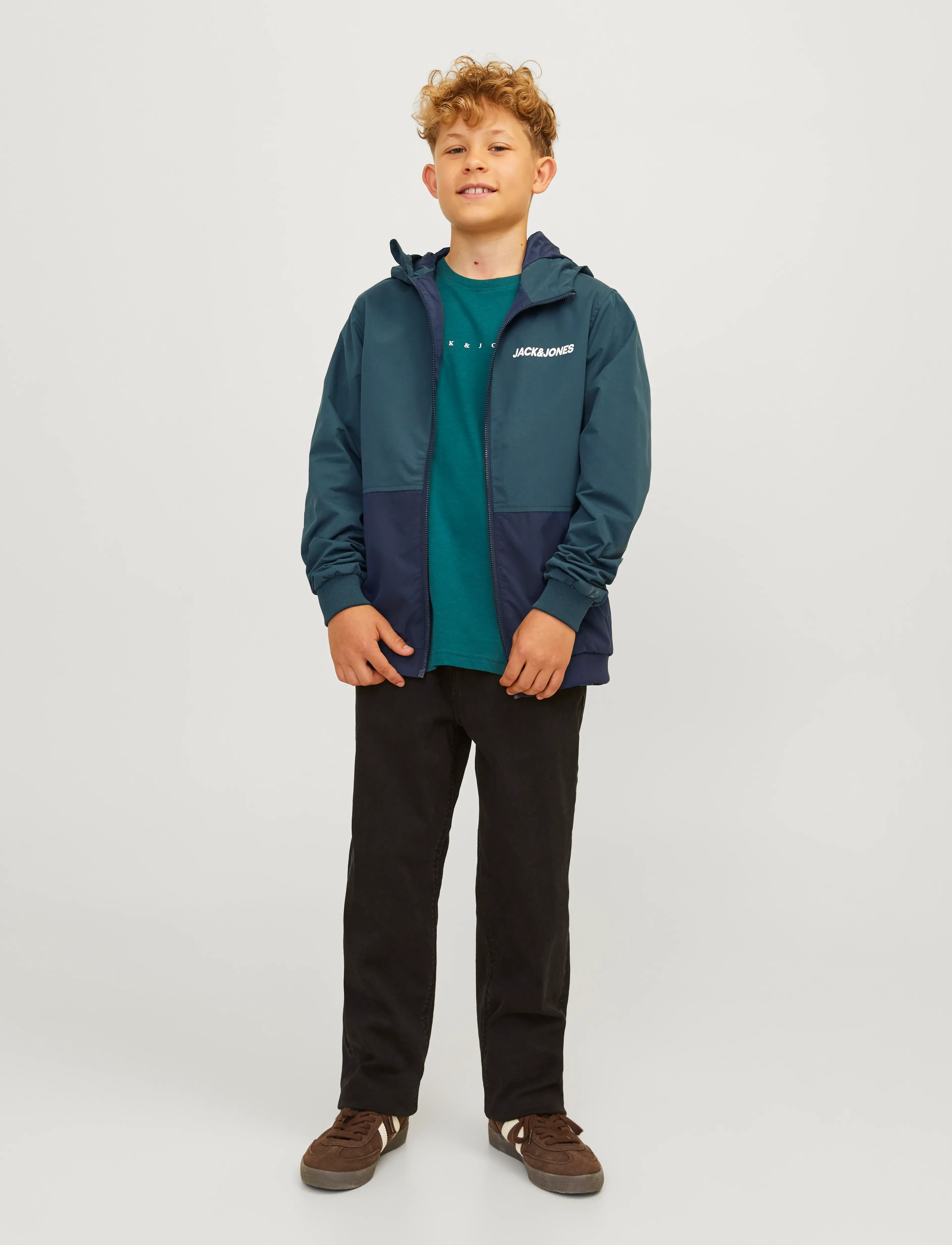 Jack & Jones - JJERUSH BLOCKING HOOD BOMBER NOOS JNR - vindjackor - magical forest - 3