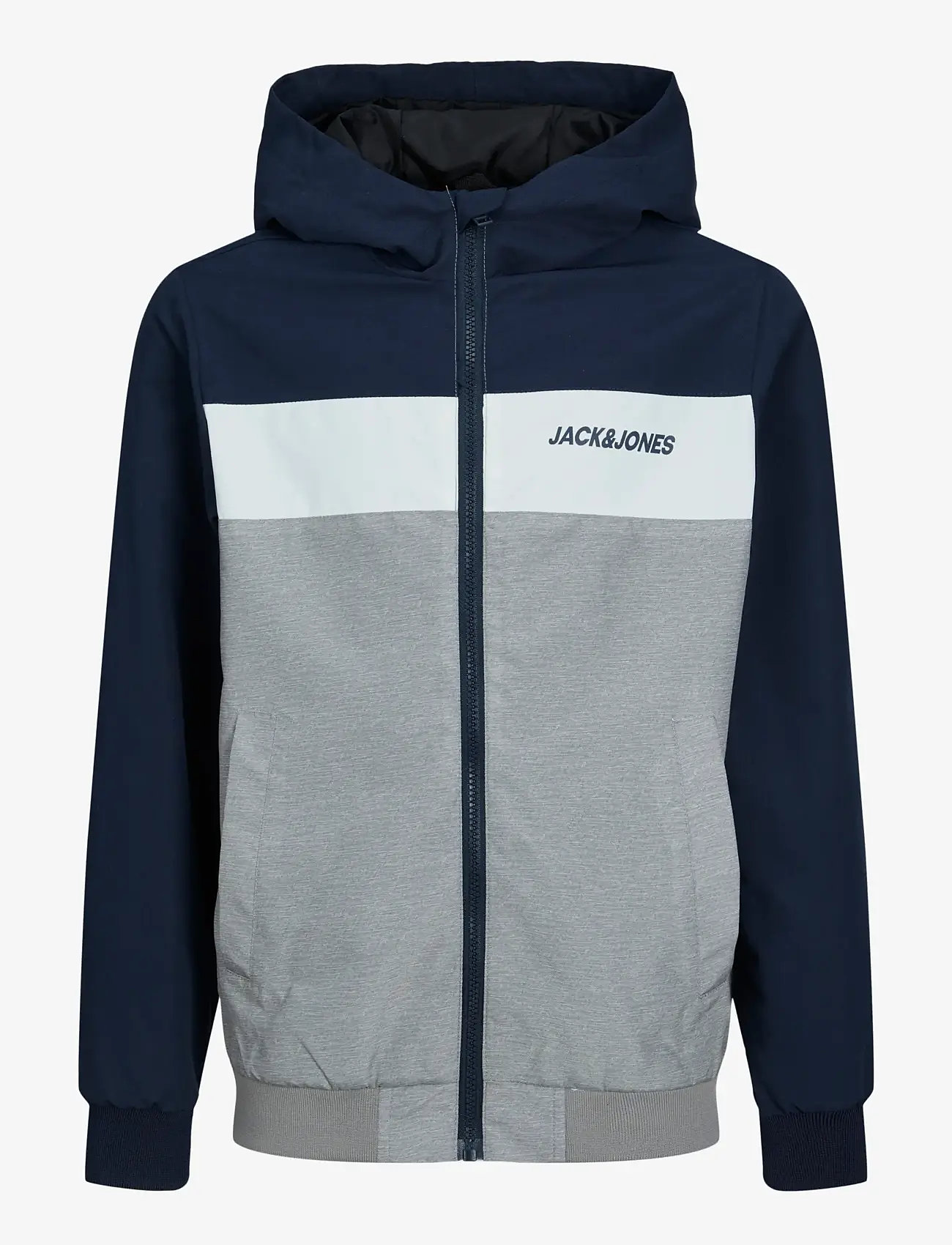 Jack & Jones - JJERUSH BLOCKING HOOD BOMBER NOOS JNR - windjacken - navy blazer - 1