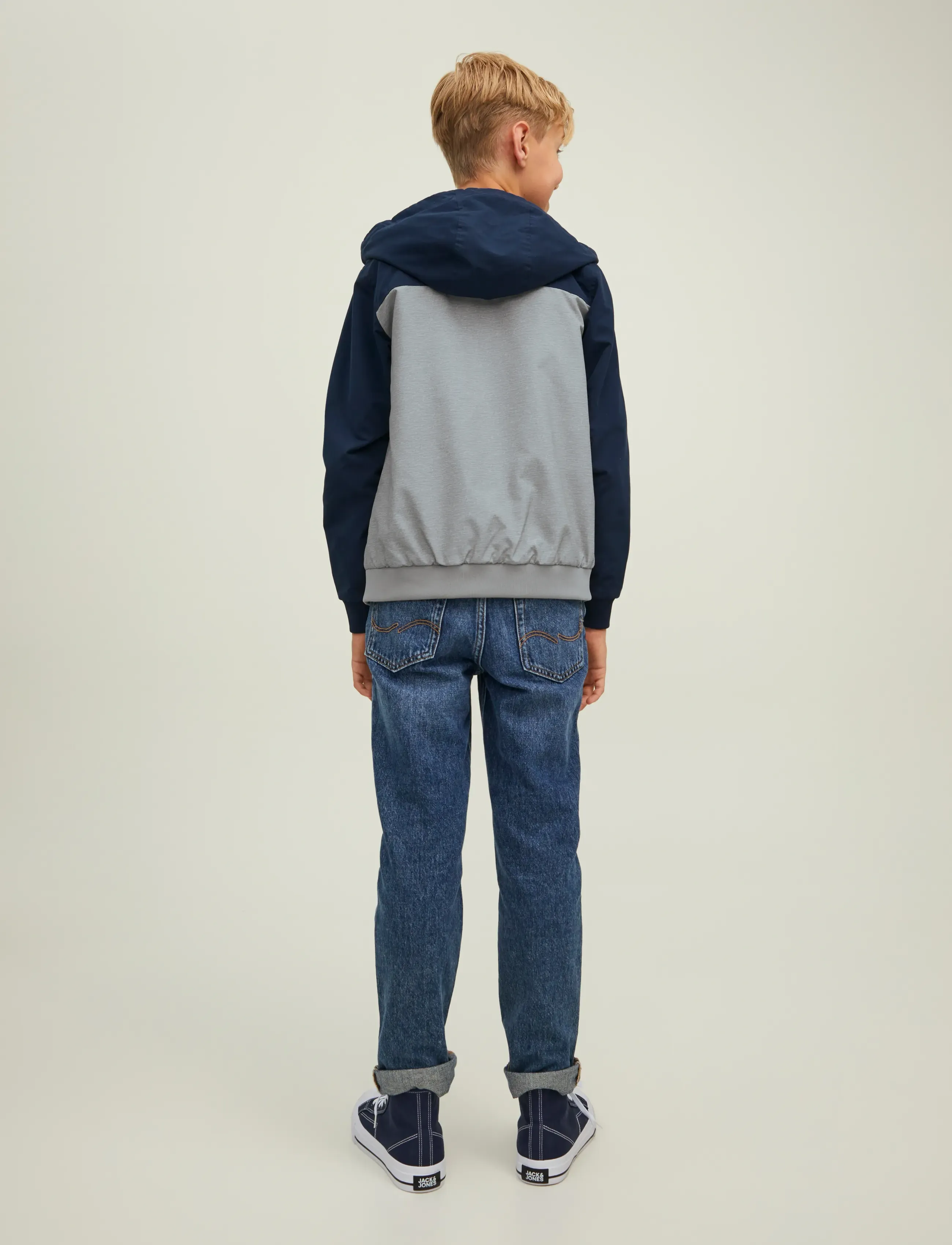 Jack & Jones - JJERUSH BLOCKING HOOD BOMBER JNR - windjacken - navy blazer - 3
