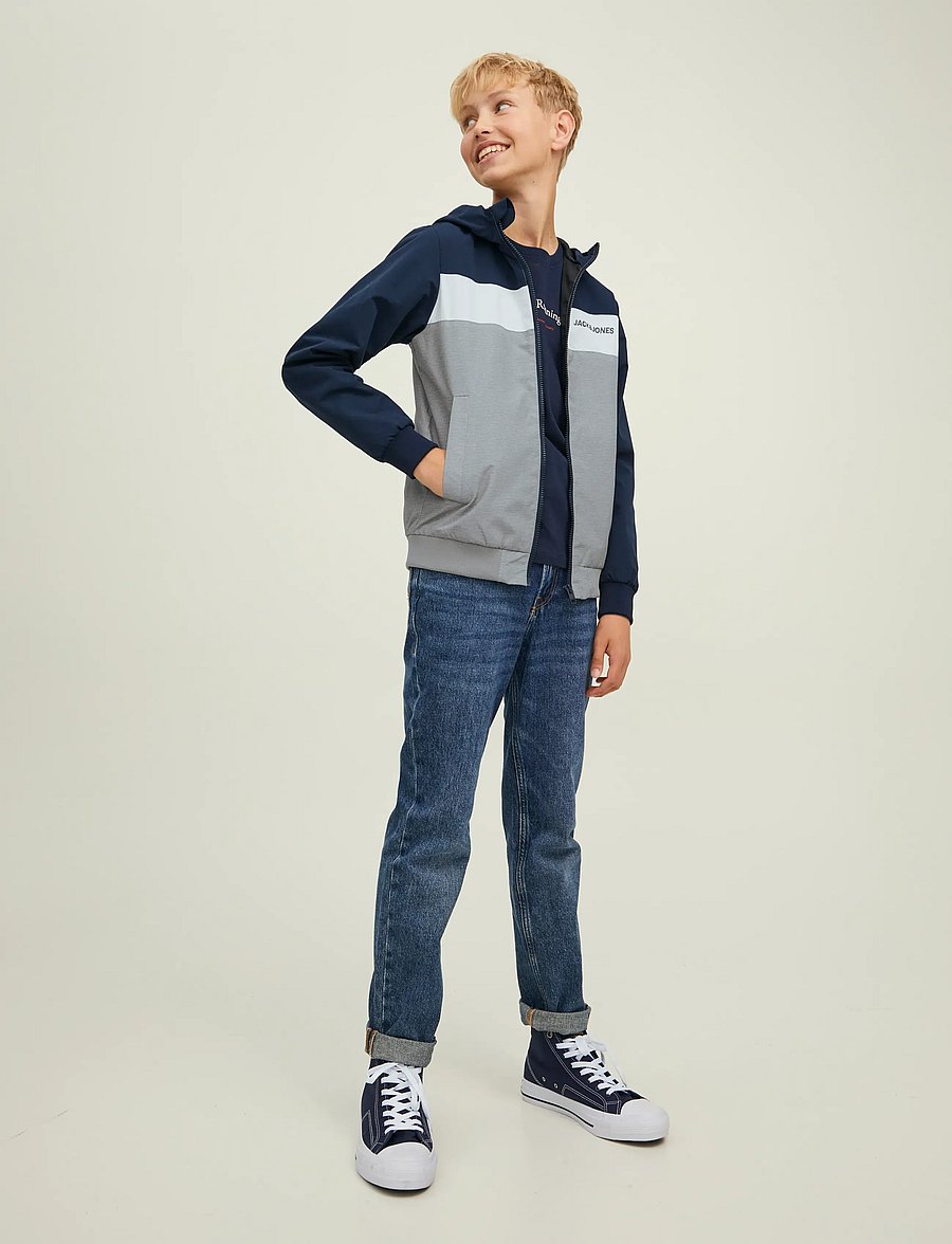 Jack & Jones - JJERUSH BLOCKING HOOD BOMBER JNR - windjacken - navy blazer - 4