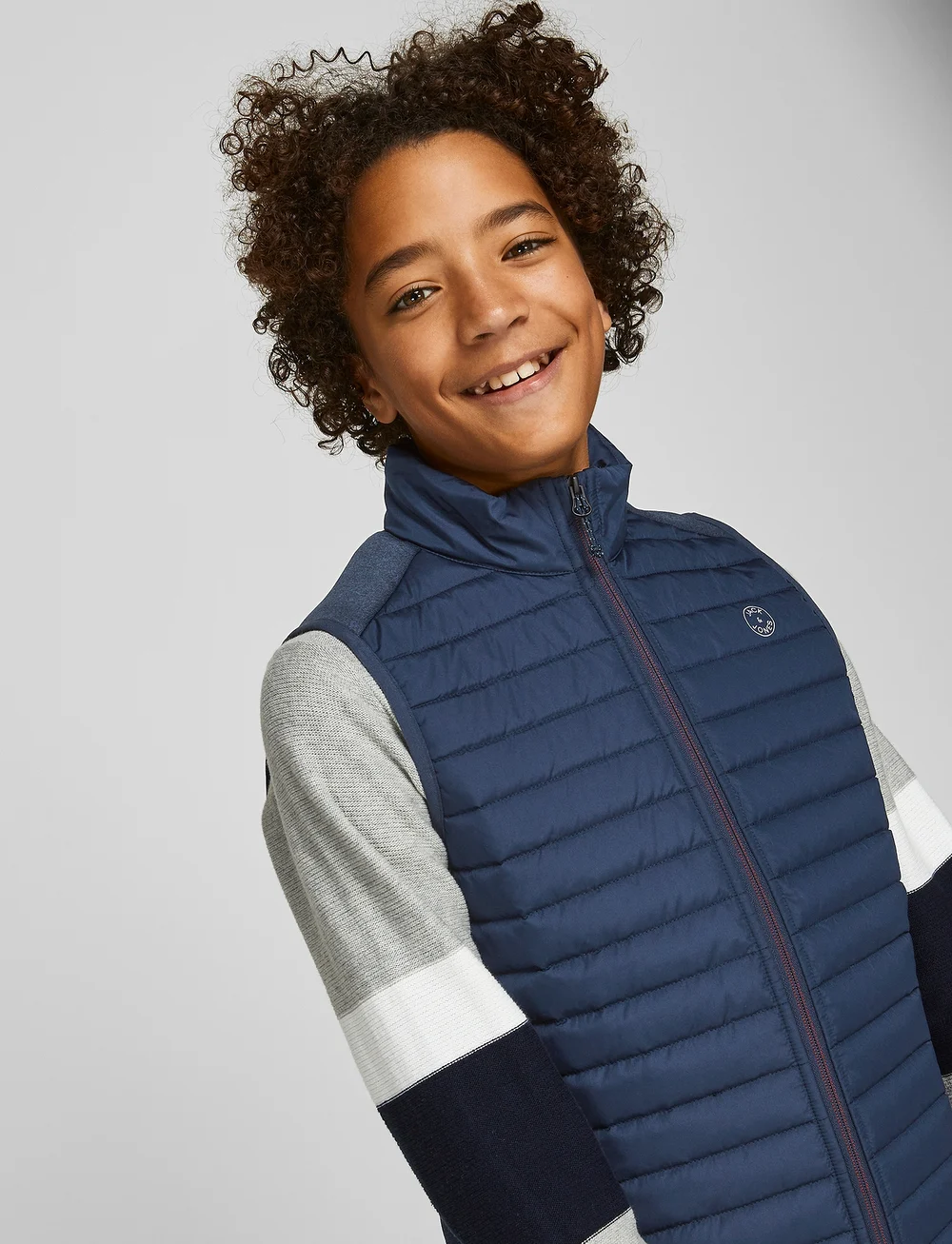 Jack Jones Jjemulti Bodywarmer Collar Jnr vests shop at Booztlet