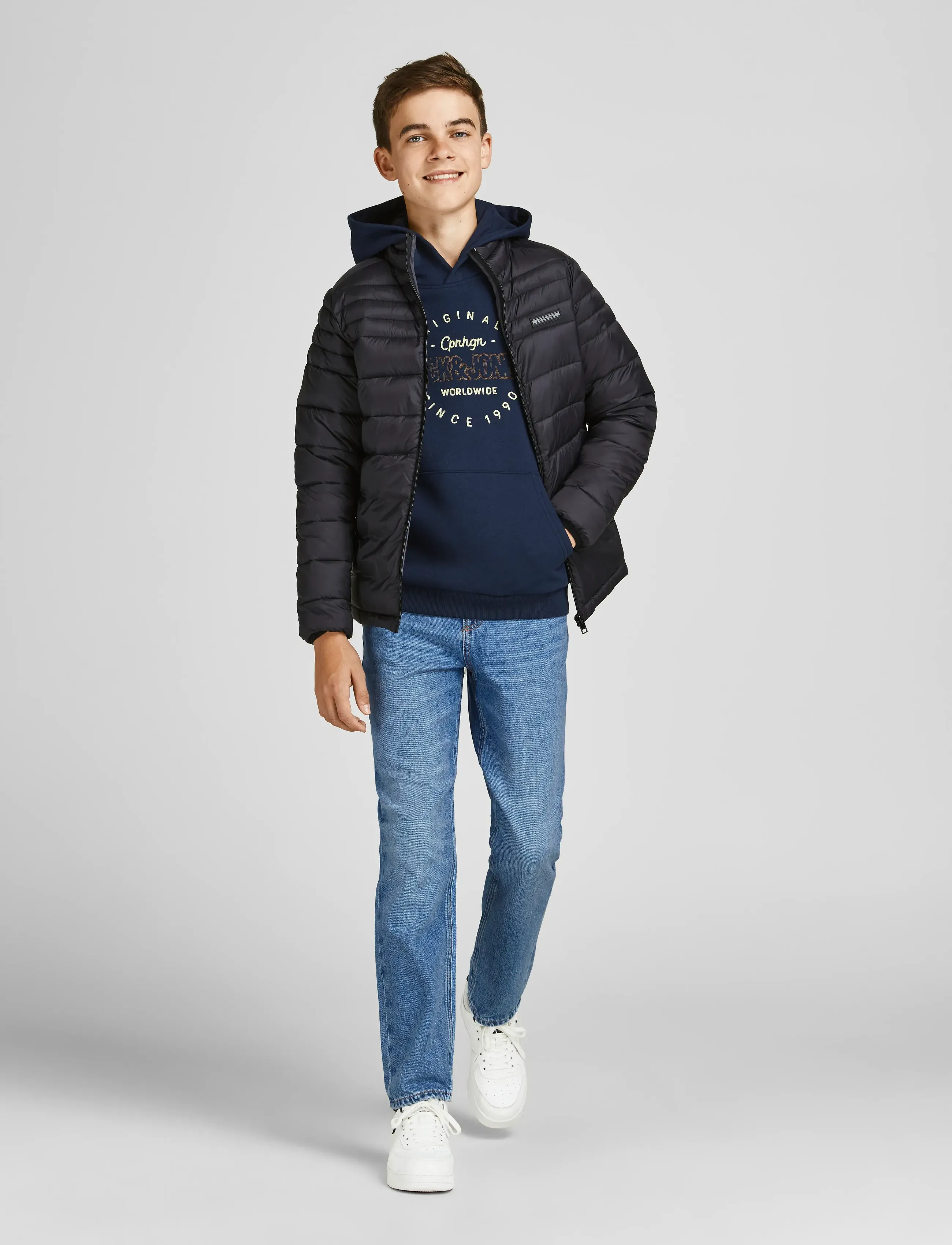 Jack & Jones - JJICLARK JJORIGINAL MF 023 NOOS JNR - regular jeans - blue denim - 4