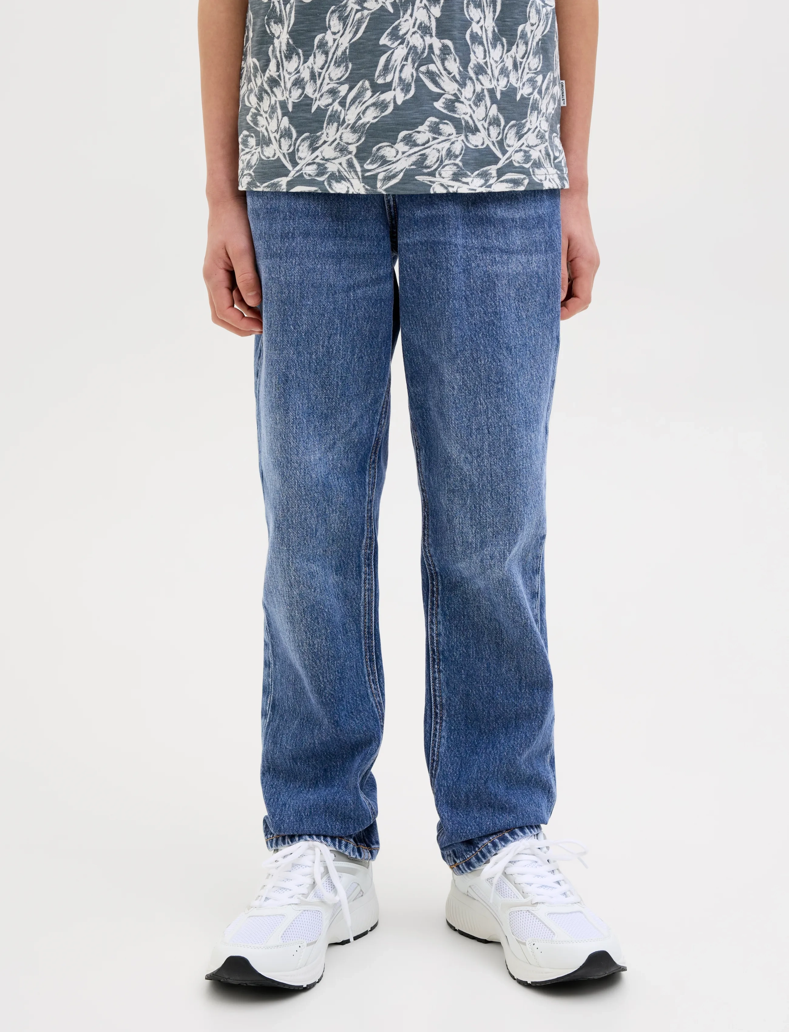 Jack & Jones JJICLARK JJORIGINAL MF 123 NOOS JNR - Püksid - BLUE DENIM / blue