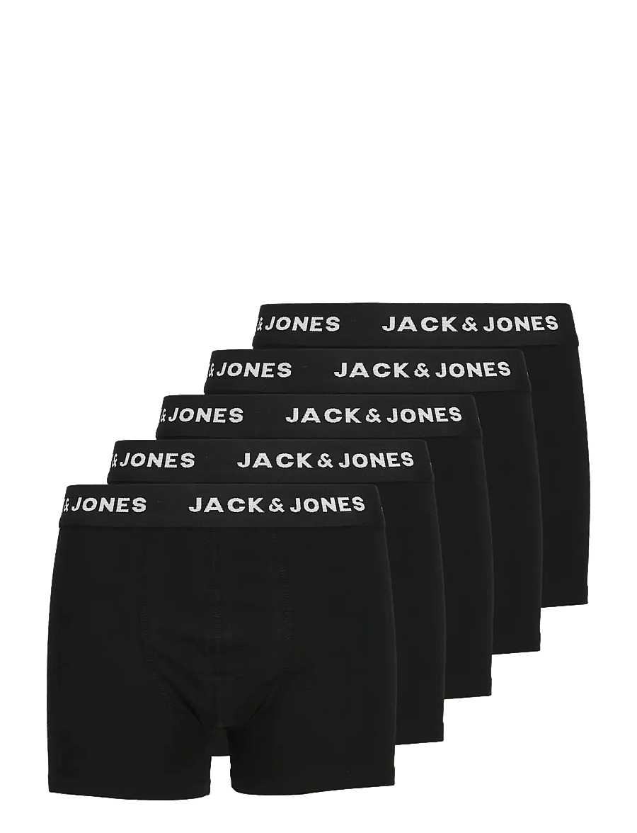 Jack & Jones - JACHUEY TRUNKS 5 PACK NOOS JNR - nærbuxur - black - 0