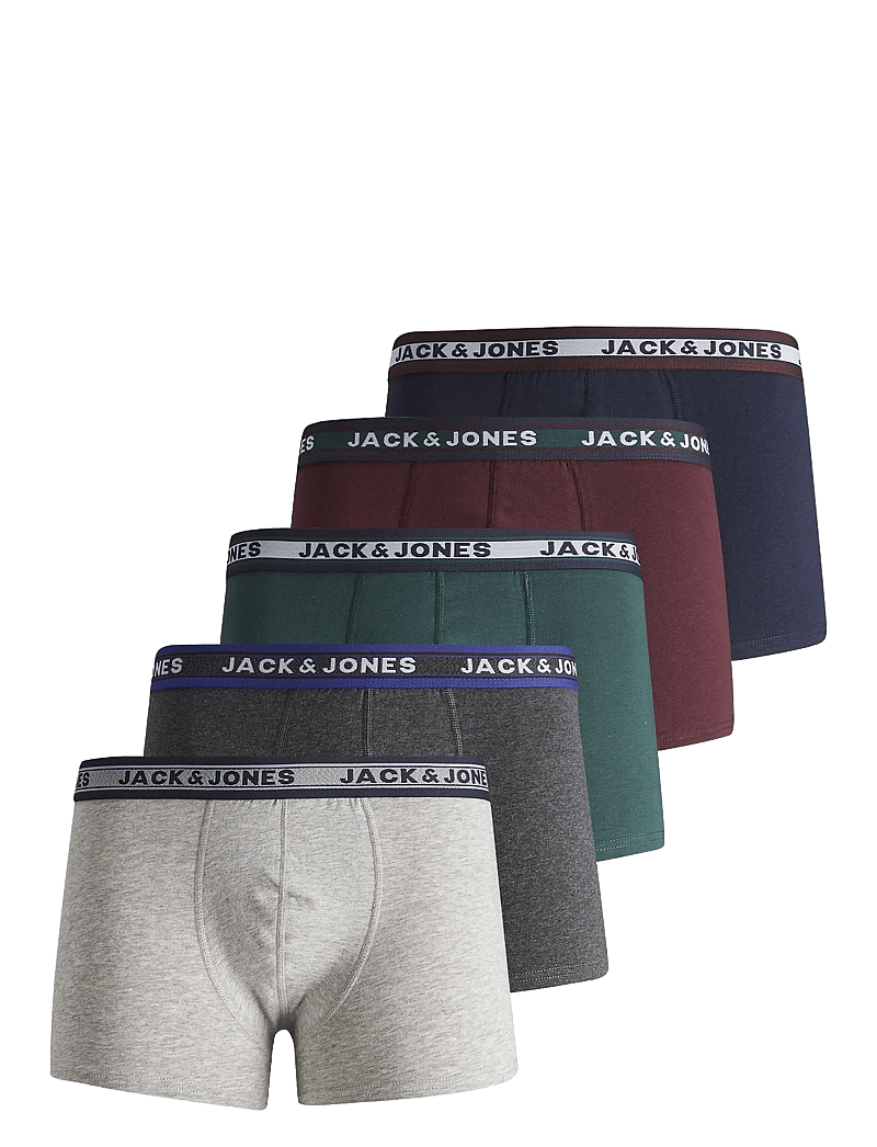 Jack & Jones - JACOLIVER TRUNKS 5 PACK NOOS JNR - unterhosen - dark green melange - 0