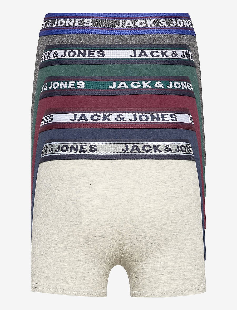 Jack & Jones - JACOLIVER TRUNKS 5 PACK NOOS JNR - unterhosen - dark green melange - 1