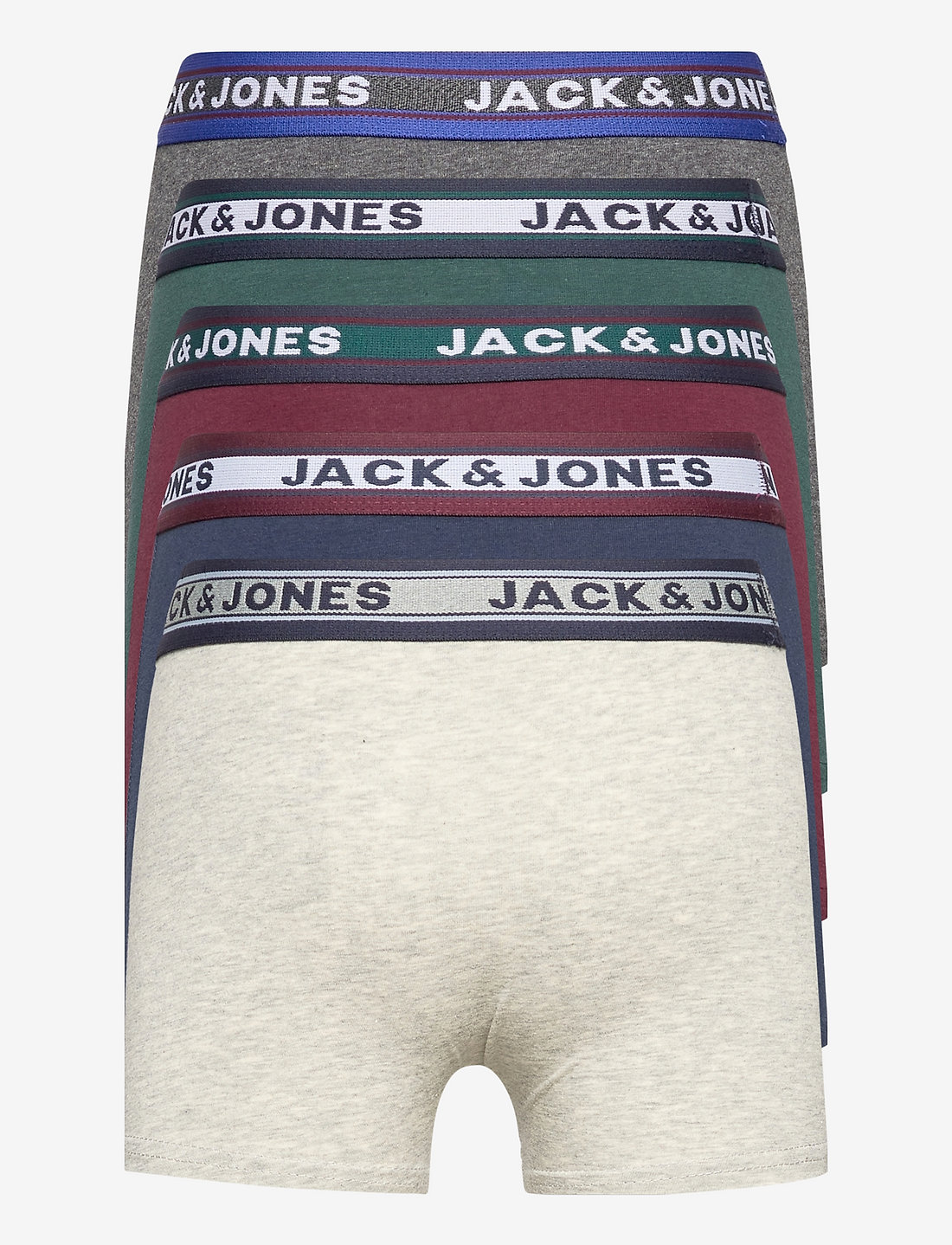 Jack & Jones - JACOLIVER TRUNKS 5 PACK NOOS JNR - unterhosen - dark green melange - 1
