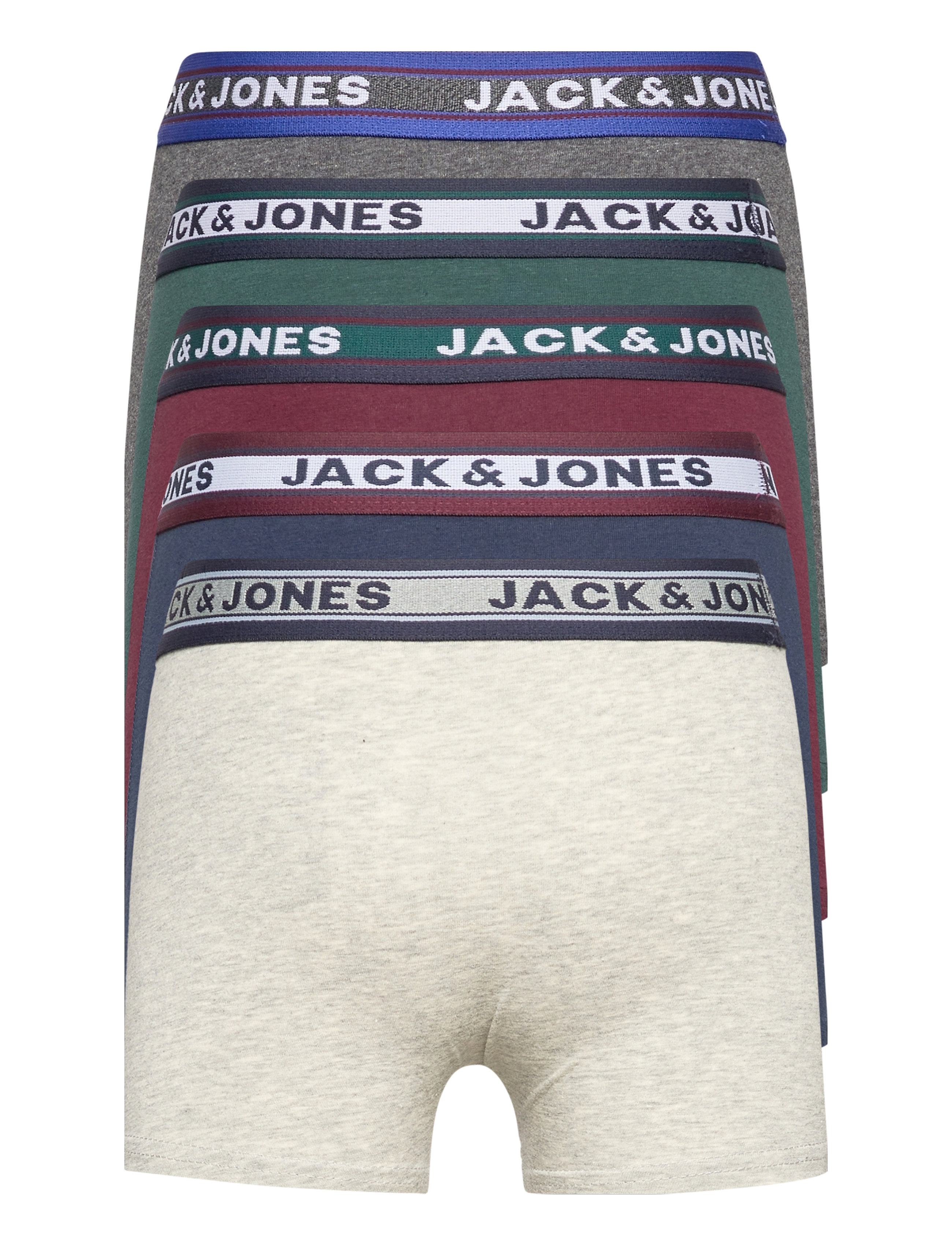 Jack & Jones - JACOLIVER TRUNKS 5 PACK NOOS JNR - underpants - dark green melange - 1
