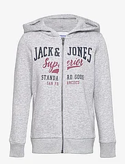 Jack & Jones - JJELOGO SWEAT ZIP H 2 COL22/23   JNR - hettegensere - light grey melange - 0