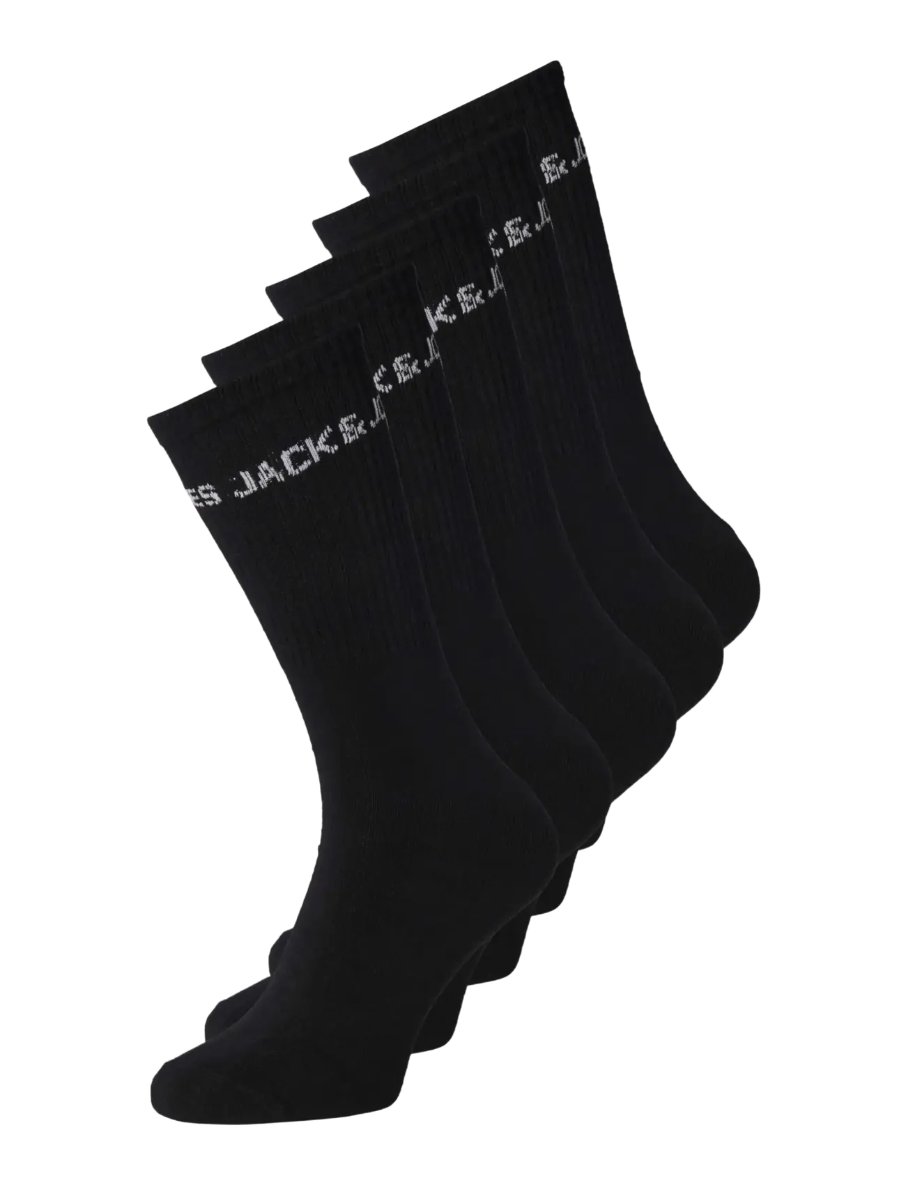 Jack & Jones - JACBASIC LOGO TENNISSOCK 5 PACK NOOS JNR - kojinės ir pėdkelnės - black - 1