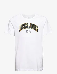 Jack & Jones - JORCIRCLE TEE SS CREW NECK FST JNR - lühikeste varrukatega t-särgid - bright white - 0