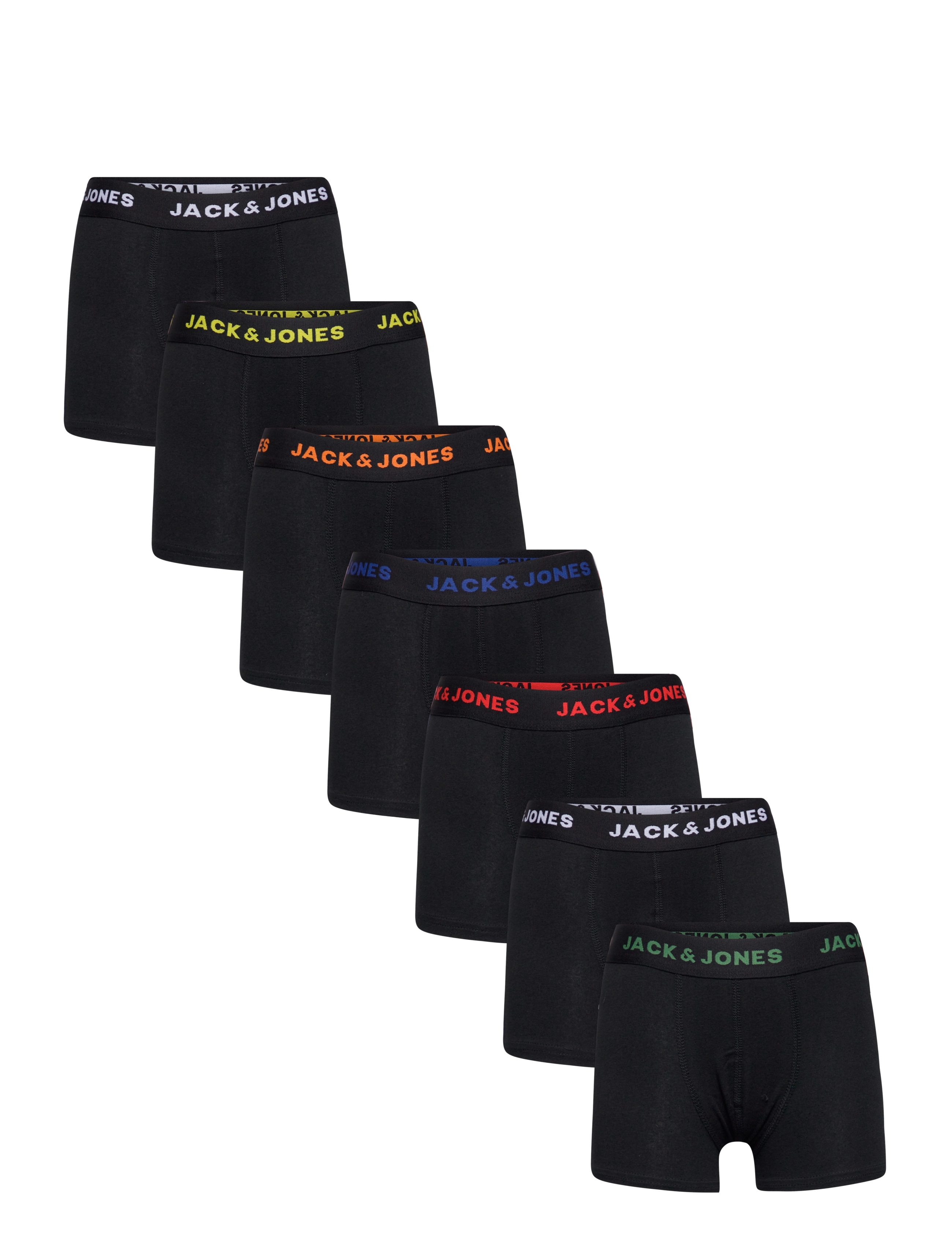 JACBASIC TRUNKS 7 PACK NOOS JNR - BLACK