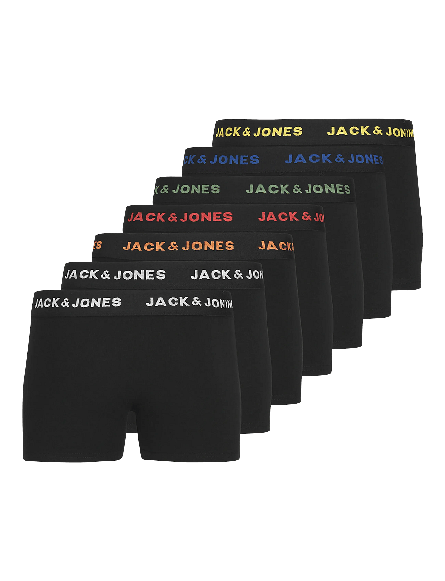 Jack & Jones - JACBASIC TRUNKS 7 PACK NOOS JNR - kalsonger - black - 2