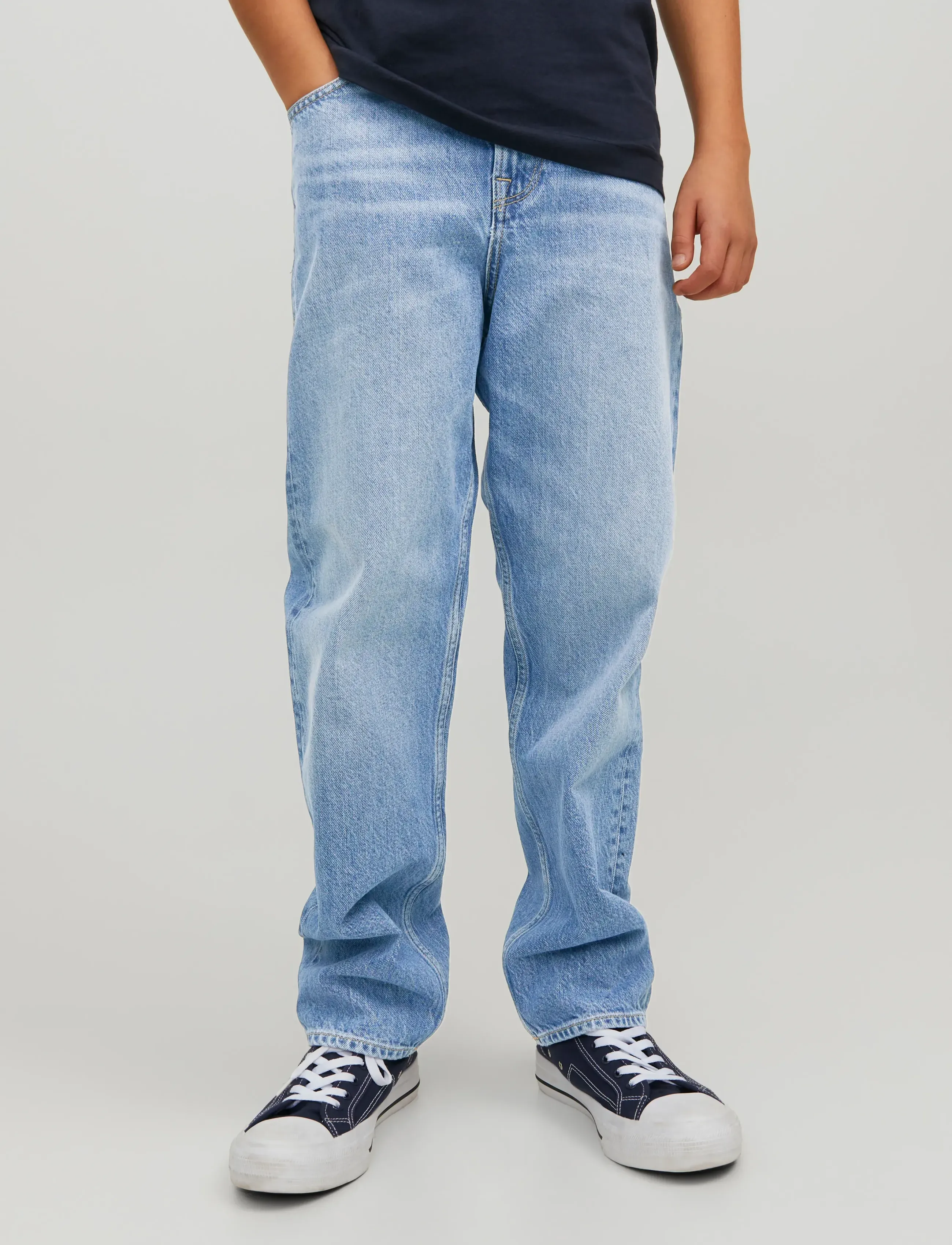 Jack & Jones - JJICHRIS JJORIGINAL AKM 920 NOOS JNR - regular piegriezuma džinsa bikses - blue denim - 4