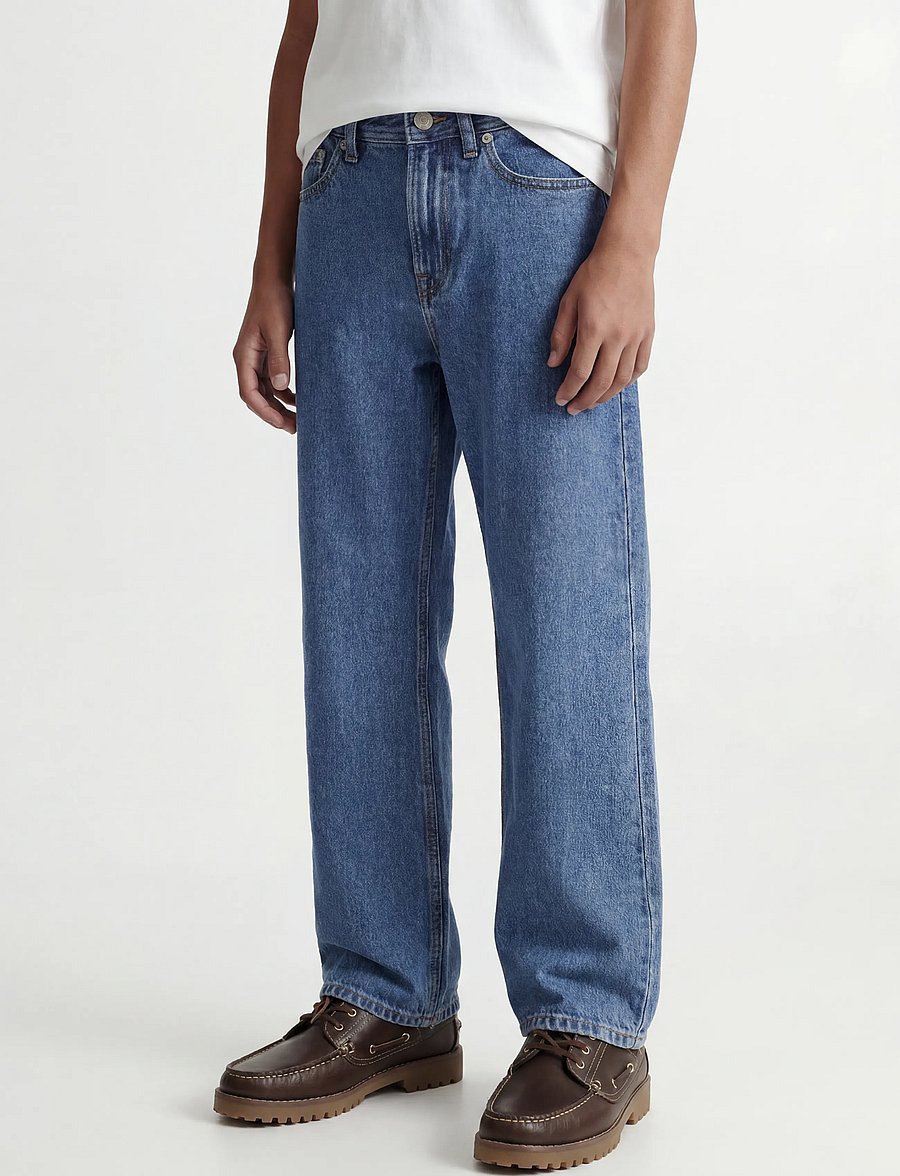Jack & Jones - JJIALEX JJORIGINAL AKM 412 NOOS JNR - brede jeans - blue denim - 0
